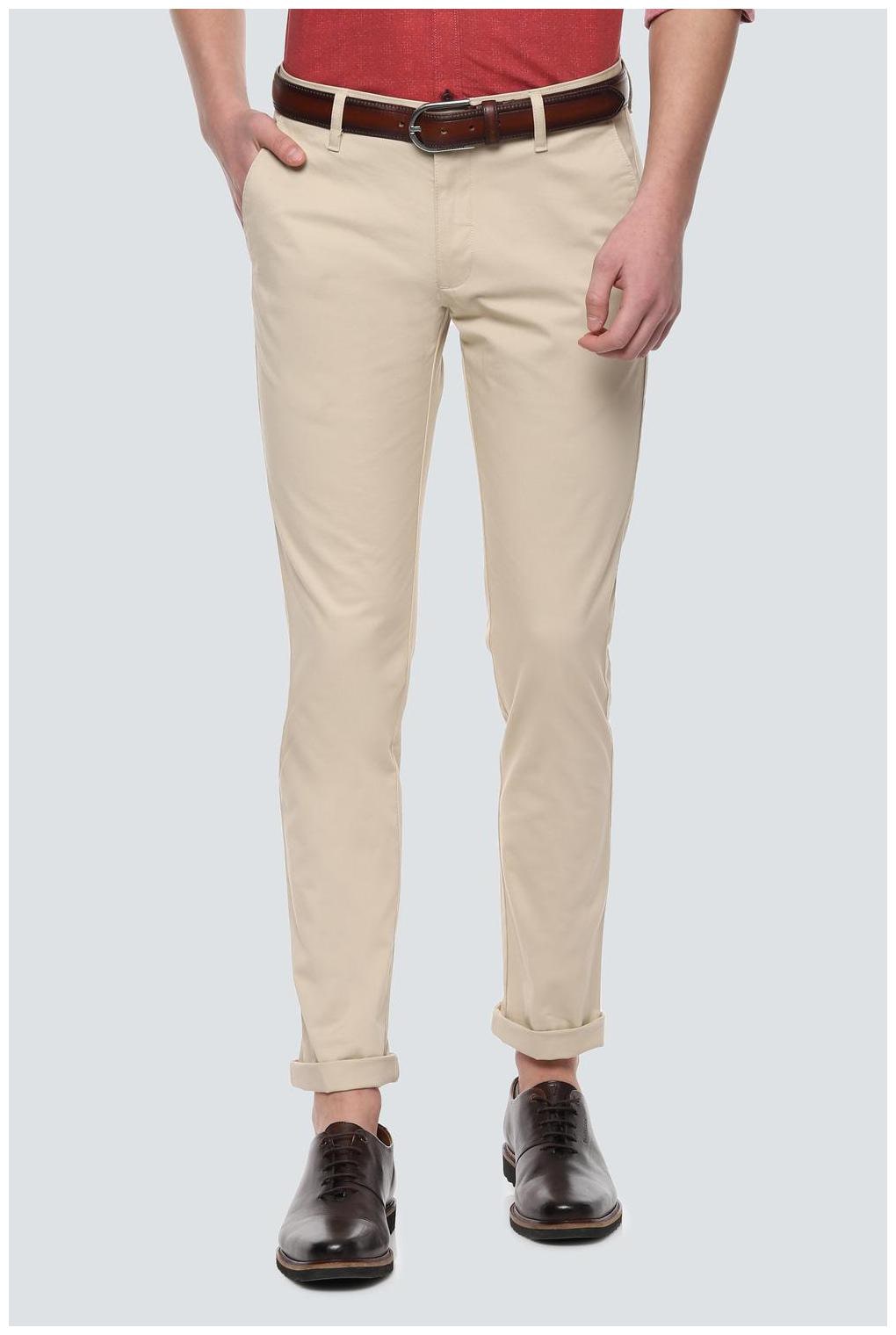 

Louis Philippe Beige Casual Trouser