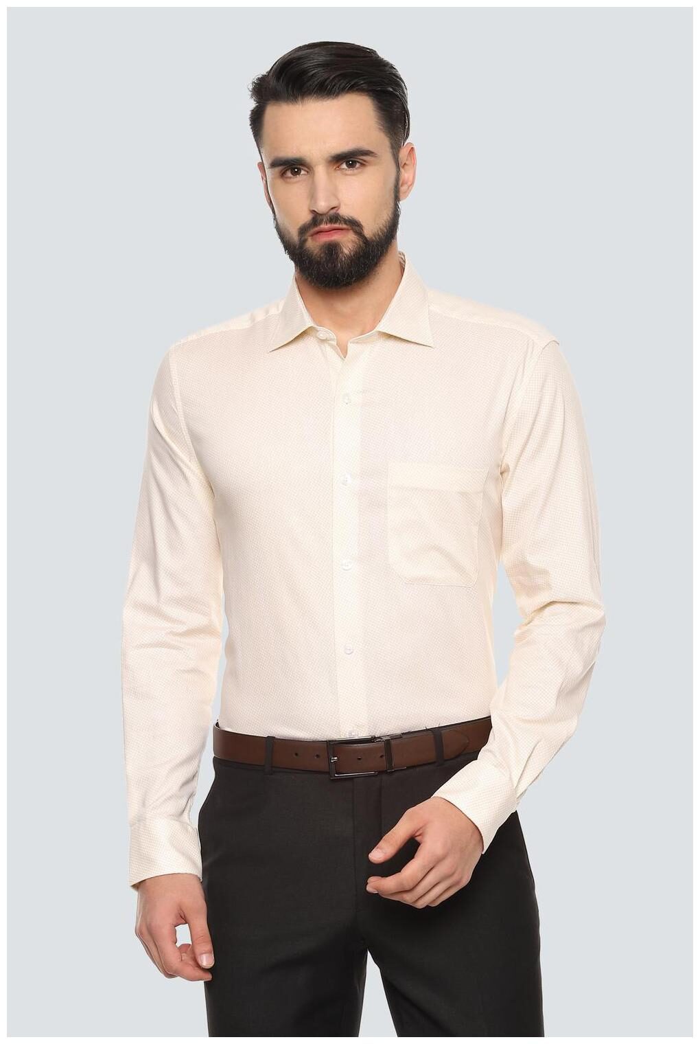 

Louis Philippe Men Regular fit Formal Shirt - Yellow