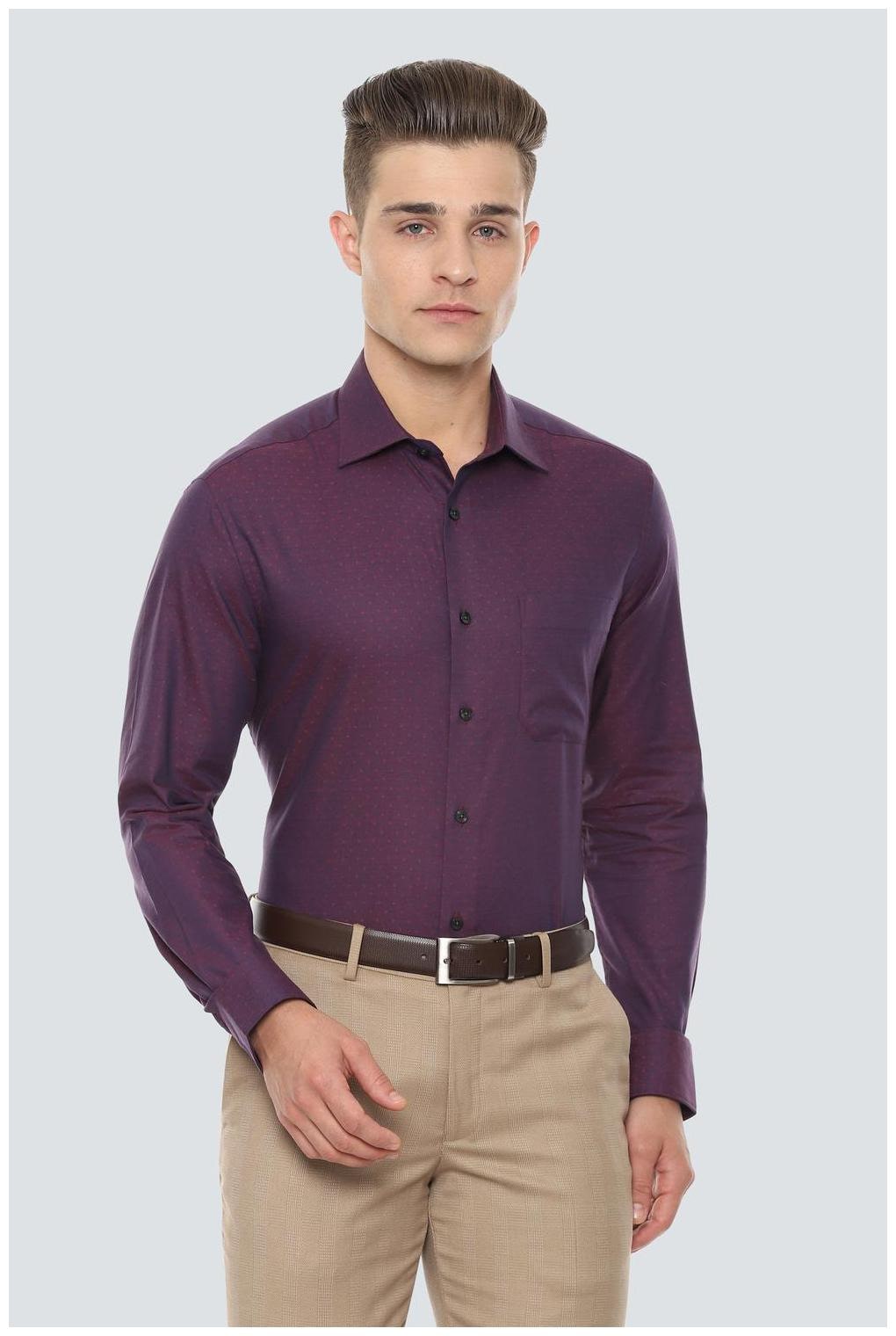

Louis Philippe Men Regular fit Formal Shirt - Purple