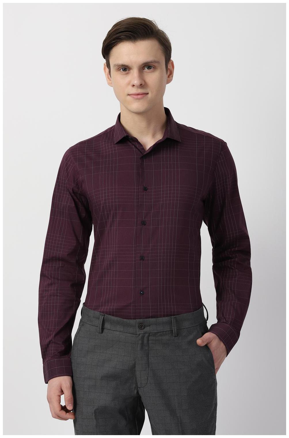 

Louis Philippe Men Slim fit Formal Shirt - Purple