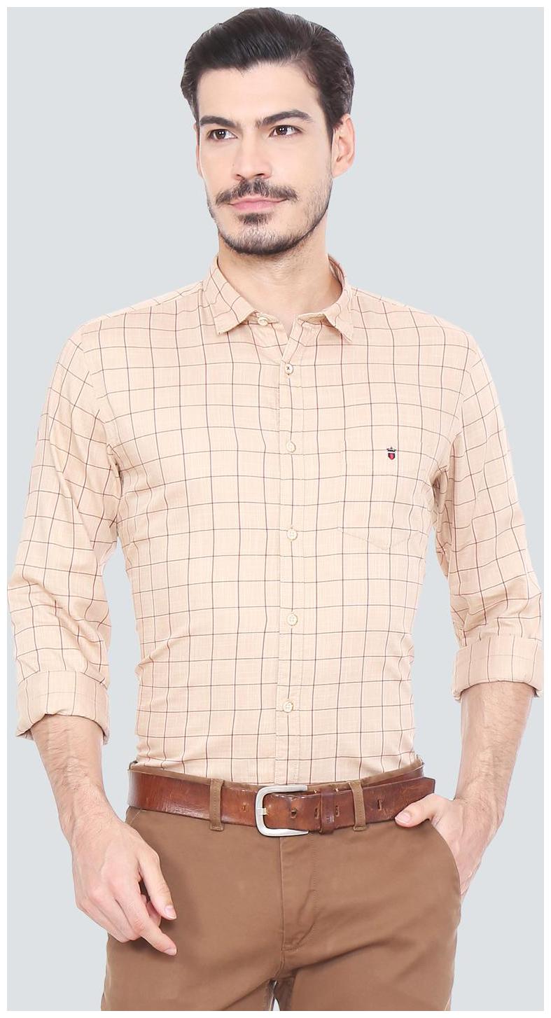 

Louis Philippe Men Slim fit Formal Shirt - Beige