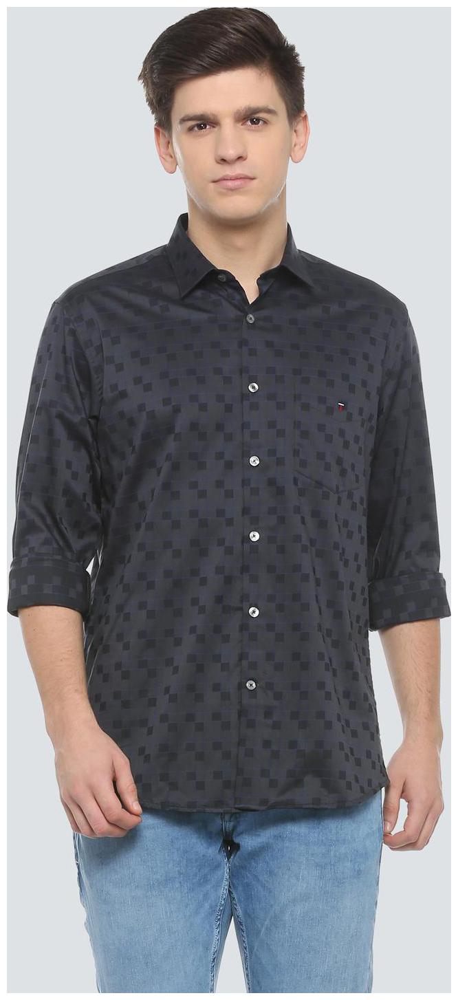 

Louis Philippe Men Blue Checked Slim Fit Casual Shirt