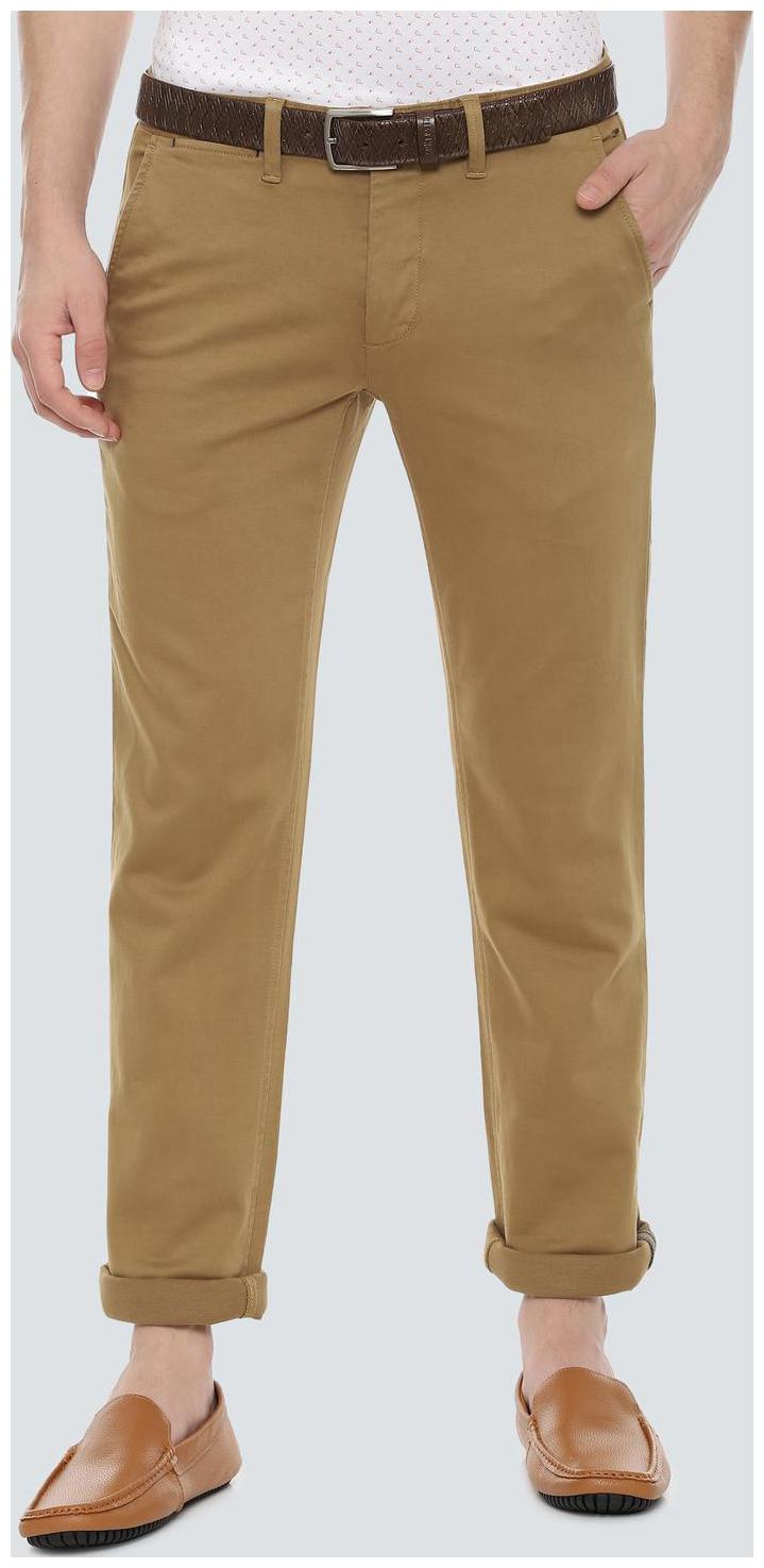 

Louis Philippe Men Brown Textured Slim fit Regular trousers