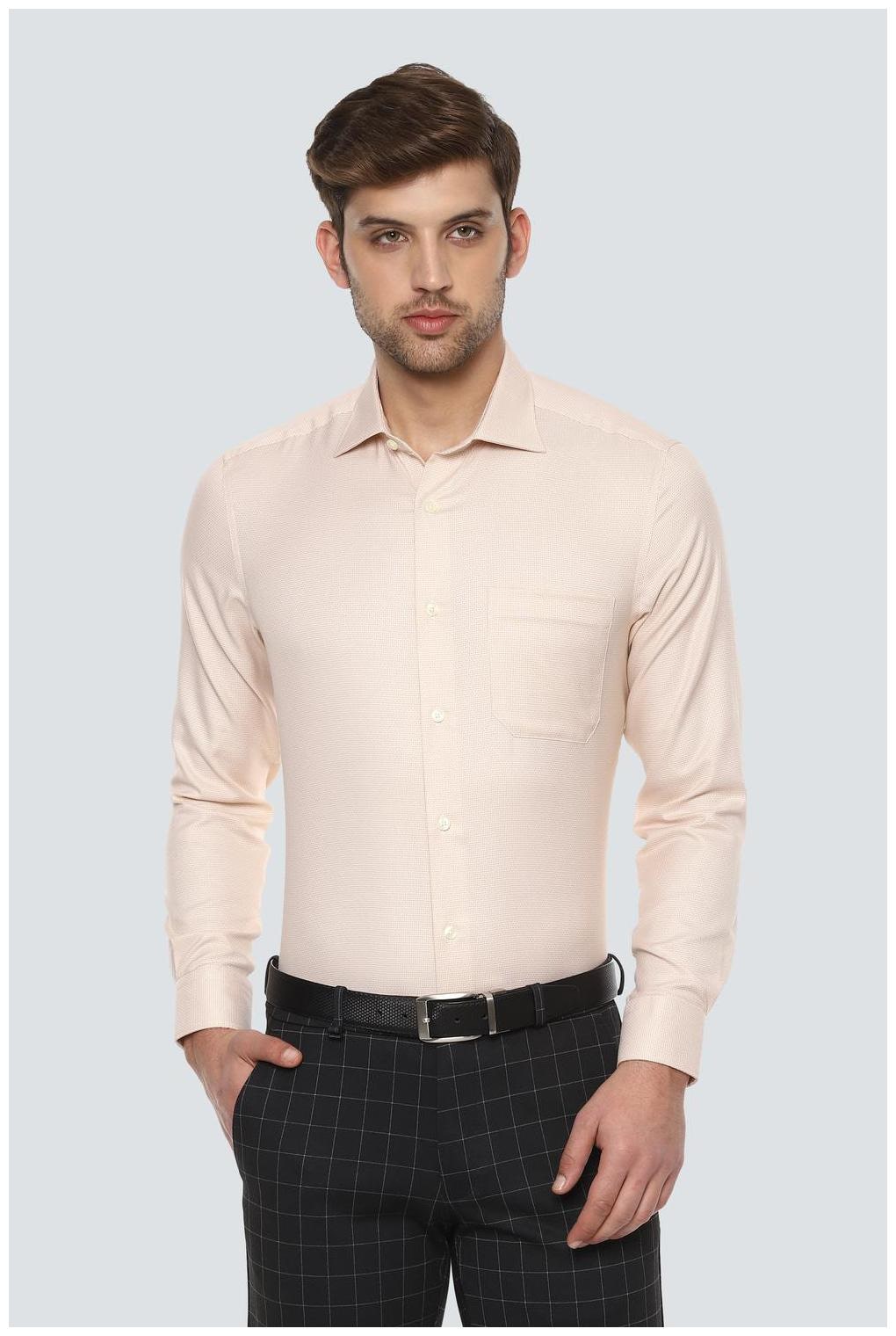 

Louis Philippe Men Regular fit Formal Shirt - Beige