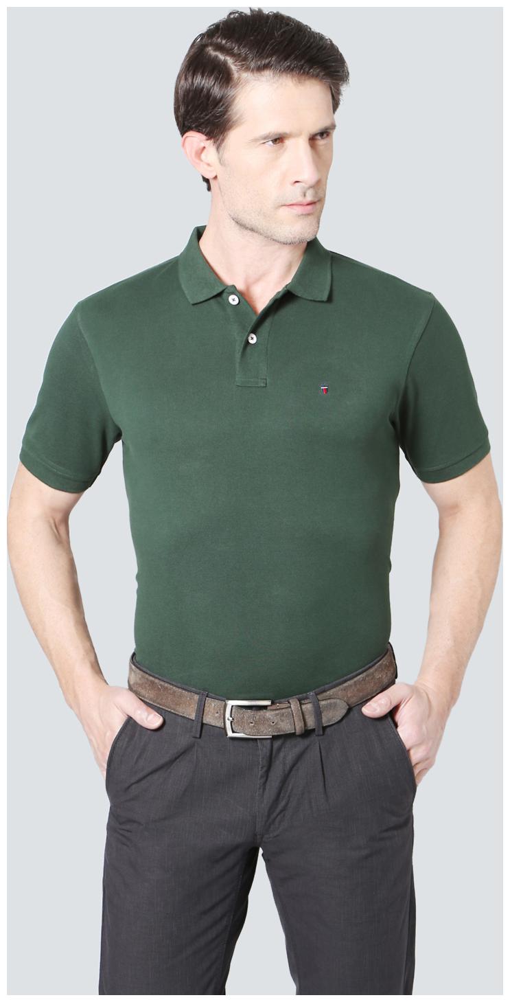 

Louis Philippe Men Green Regular fit Cotton Polo collar T-Shirt - Pack Of 1