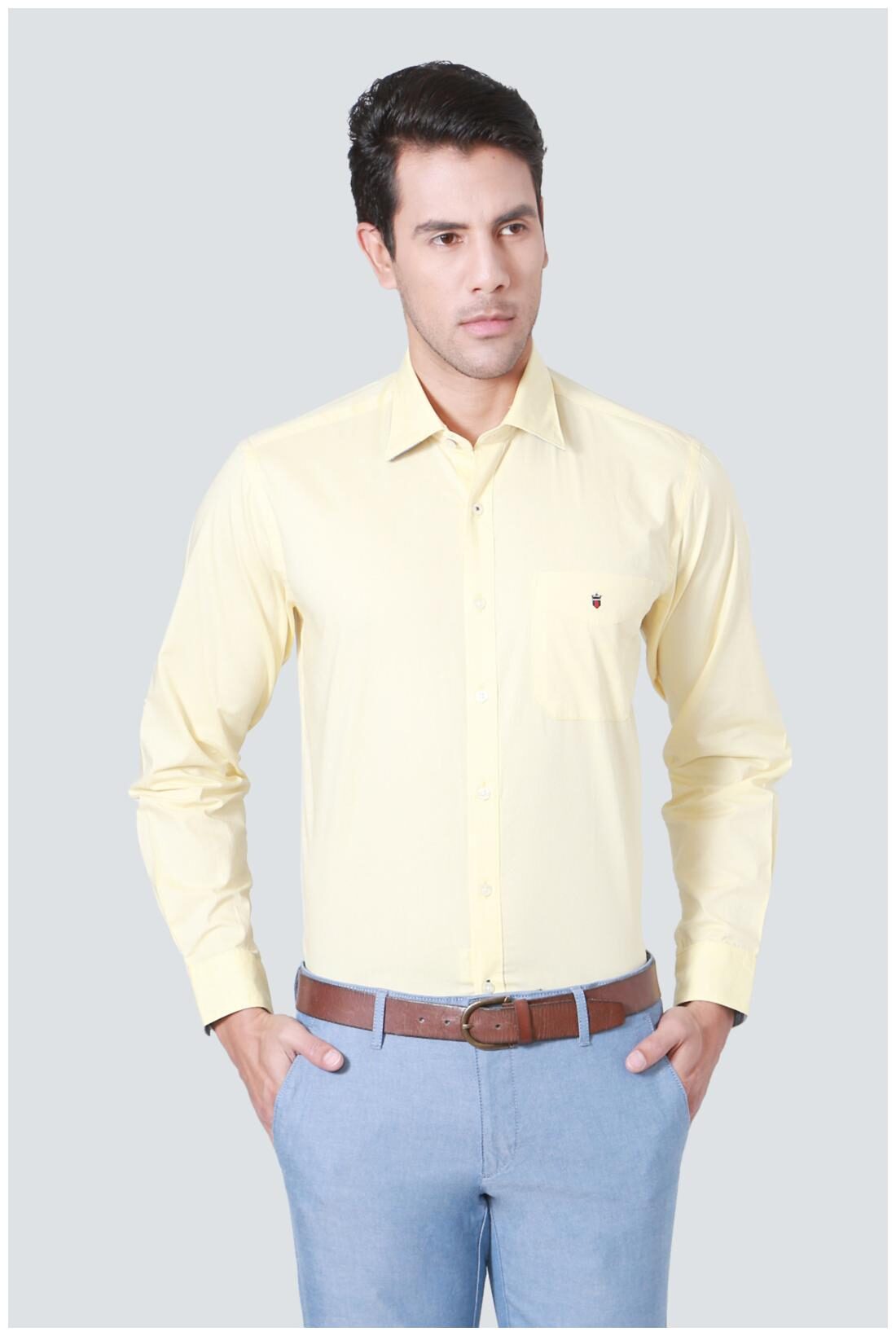 

Louis Philippe Men Slim fit Formal Shirt - Yellow