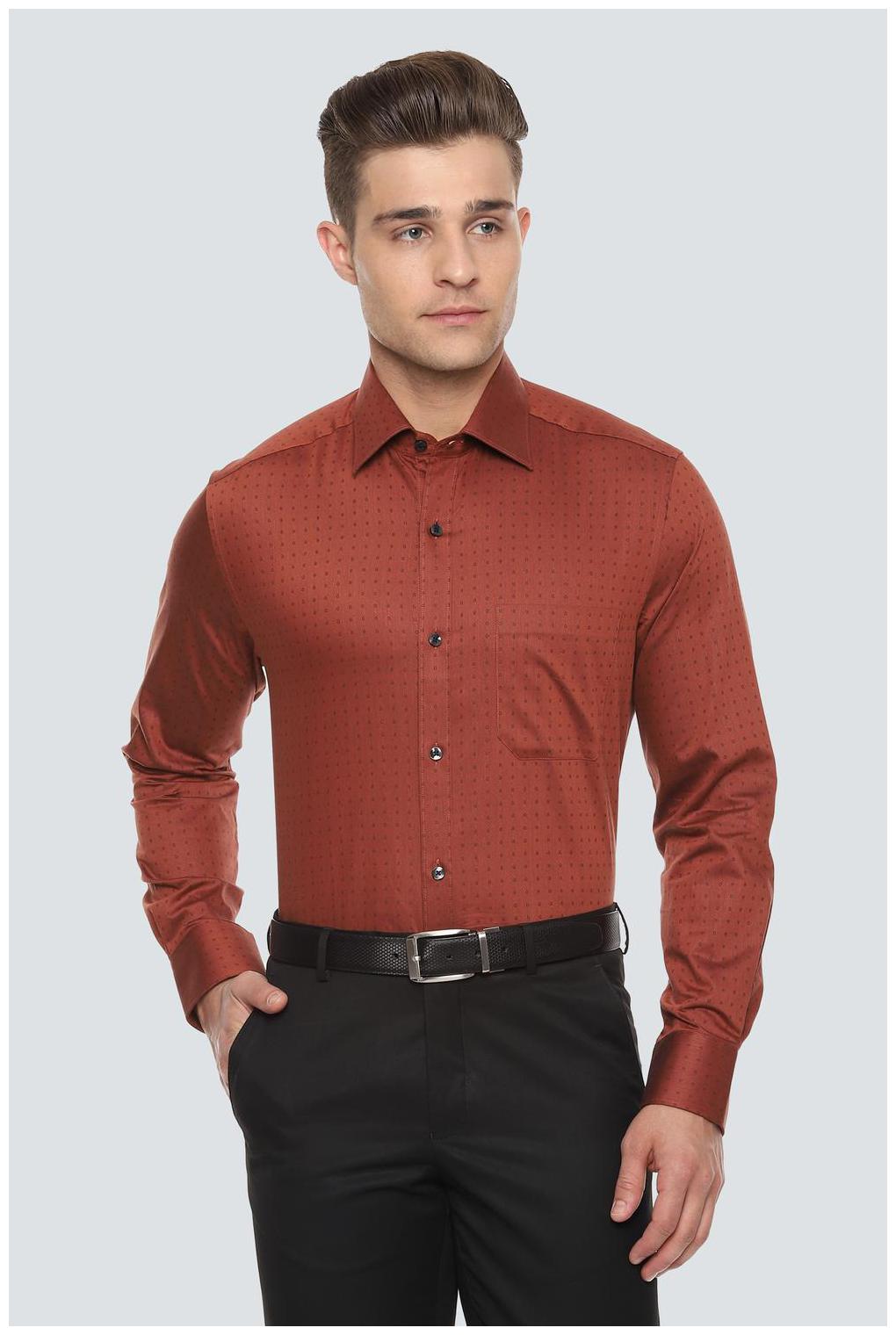 

Louis Philippe Men Regular fit Formal Shirt - Brown