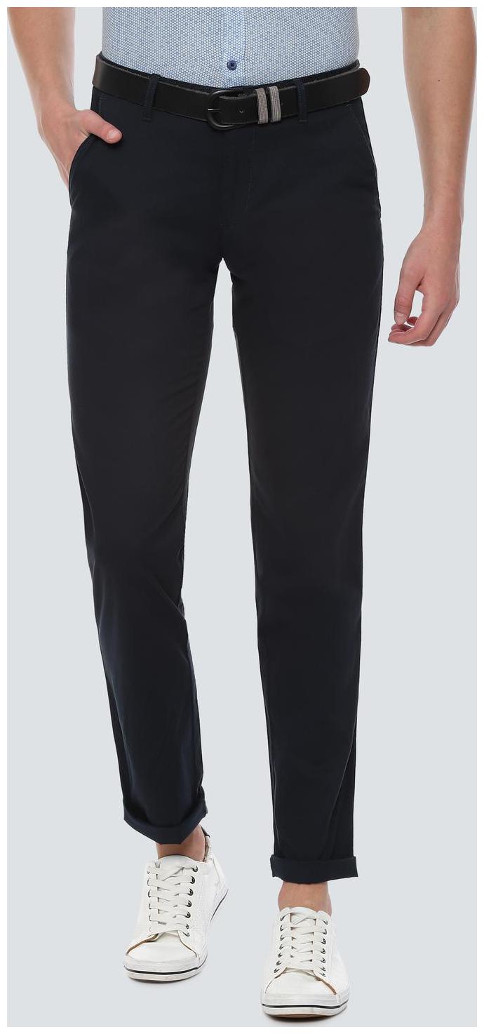 

Louis Philippe Men Black Textured Slim fit Regular trousers