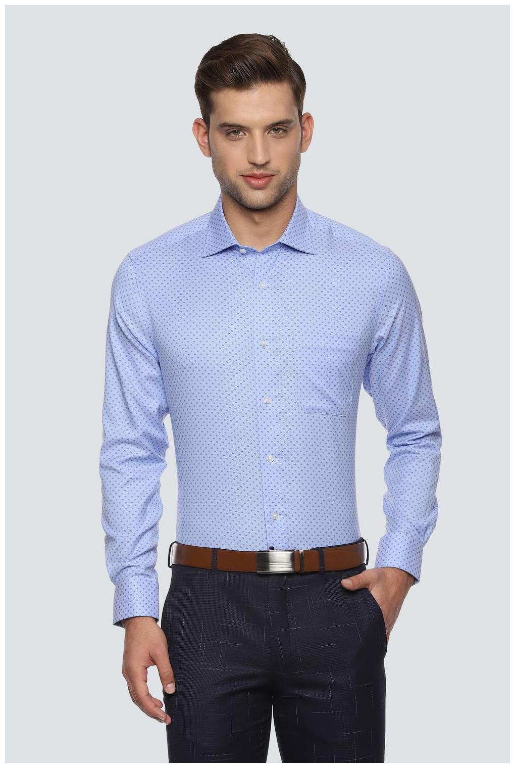 

Louis Philippe Men Regular fit Formal Shirt - Blue