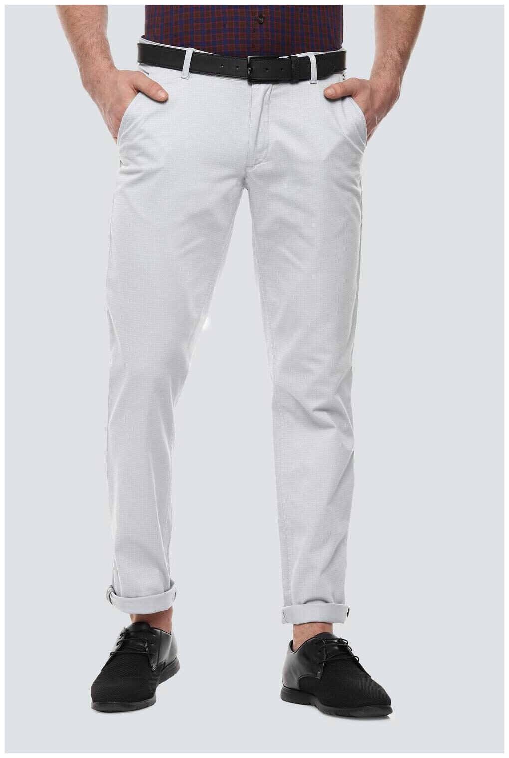 

Louis Philippe Men White Solid Slim fit Regular trousers