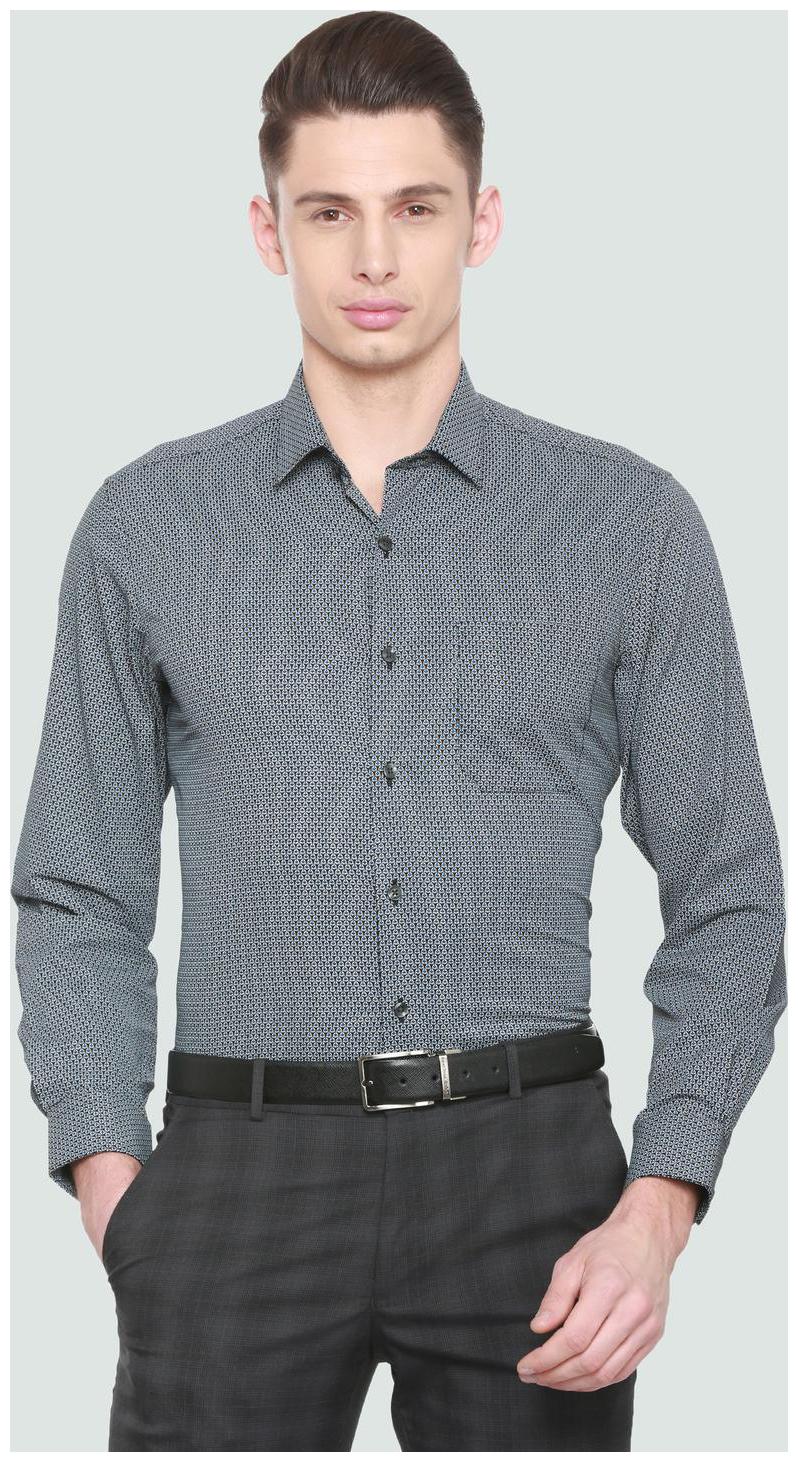 

Louis Philippe Men Black Weaved Slim Fit Casual Shirt