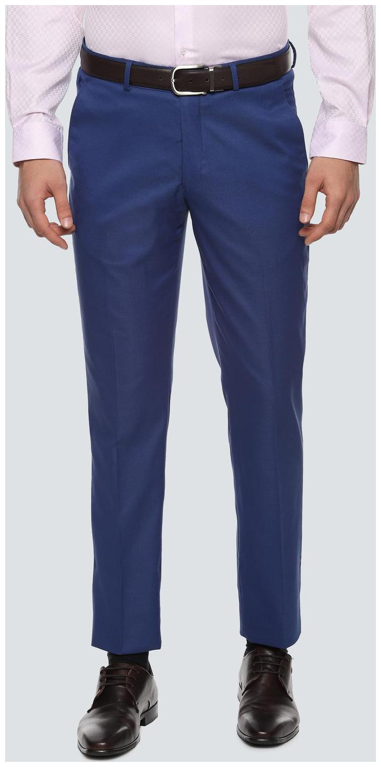 

Louis Philippe Men Textured Slim Fit Formal Trouser - Navy Blue