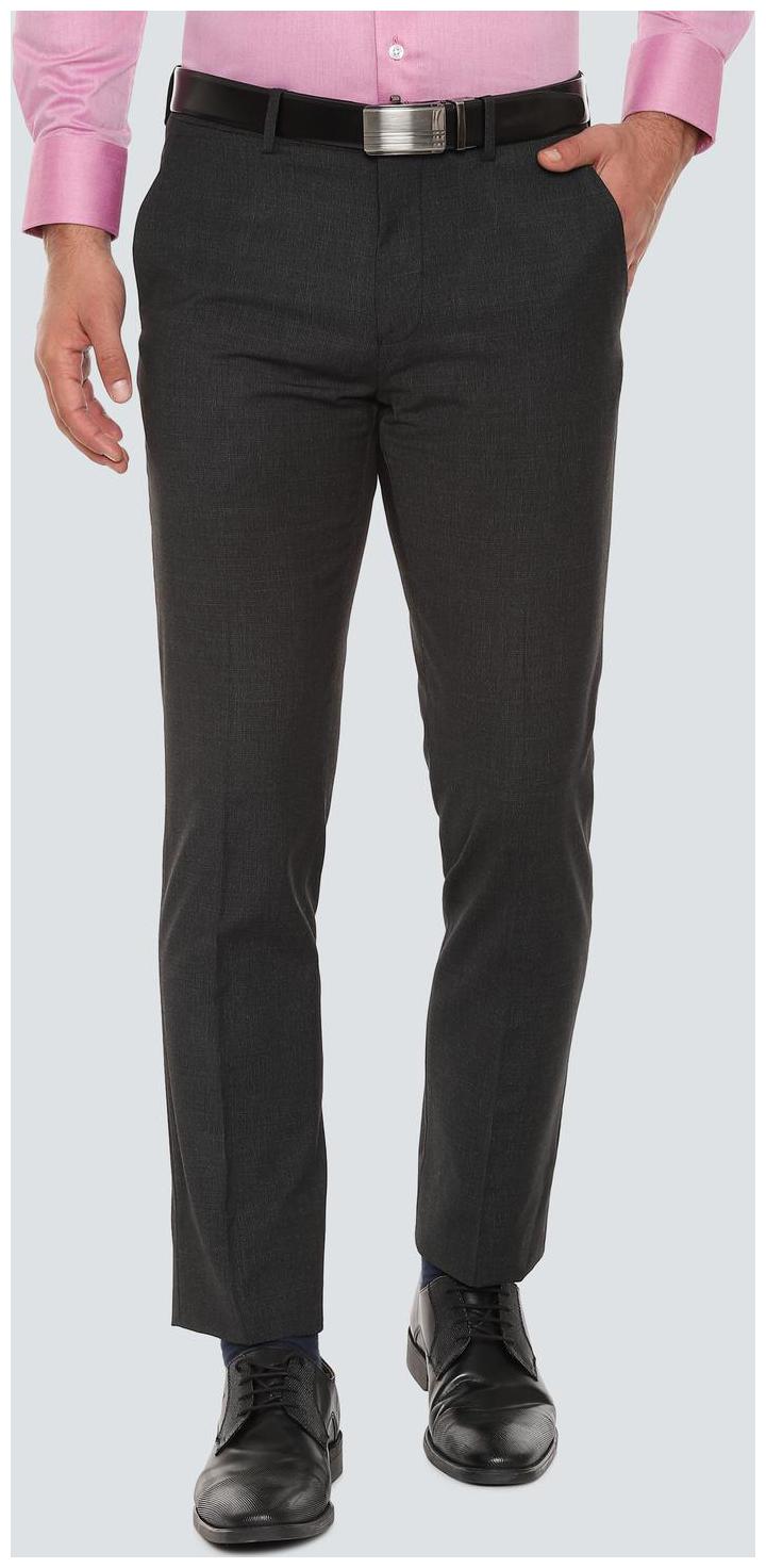 

Louis Philippe Men Textured Slim Fit Formal Trouser - Grey