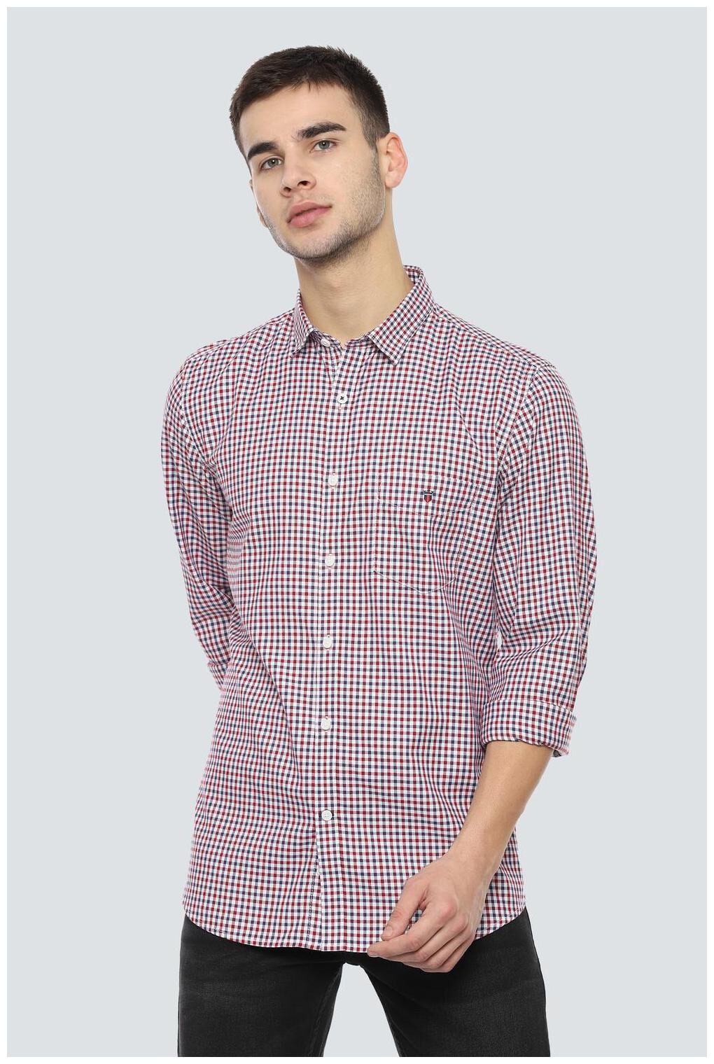 

Louis Philippe Men Multi Checked Super Slim Fit Casual Shirt