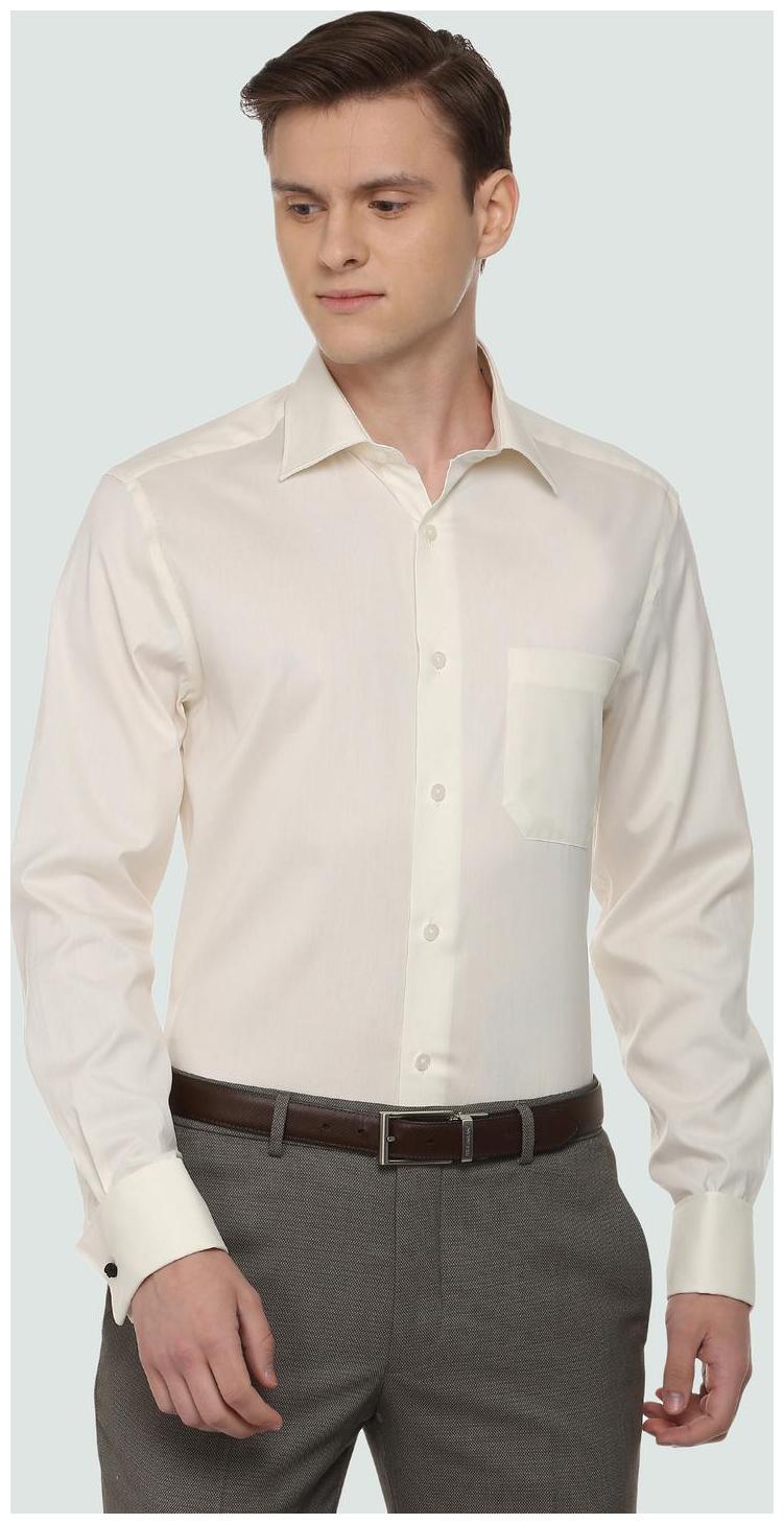 

Louis Philippe Men Beige Solid Regular Fit Casual Shirt