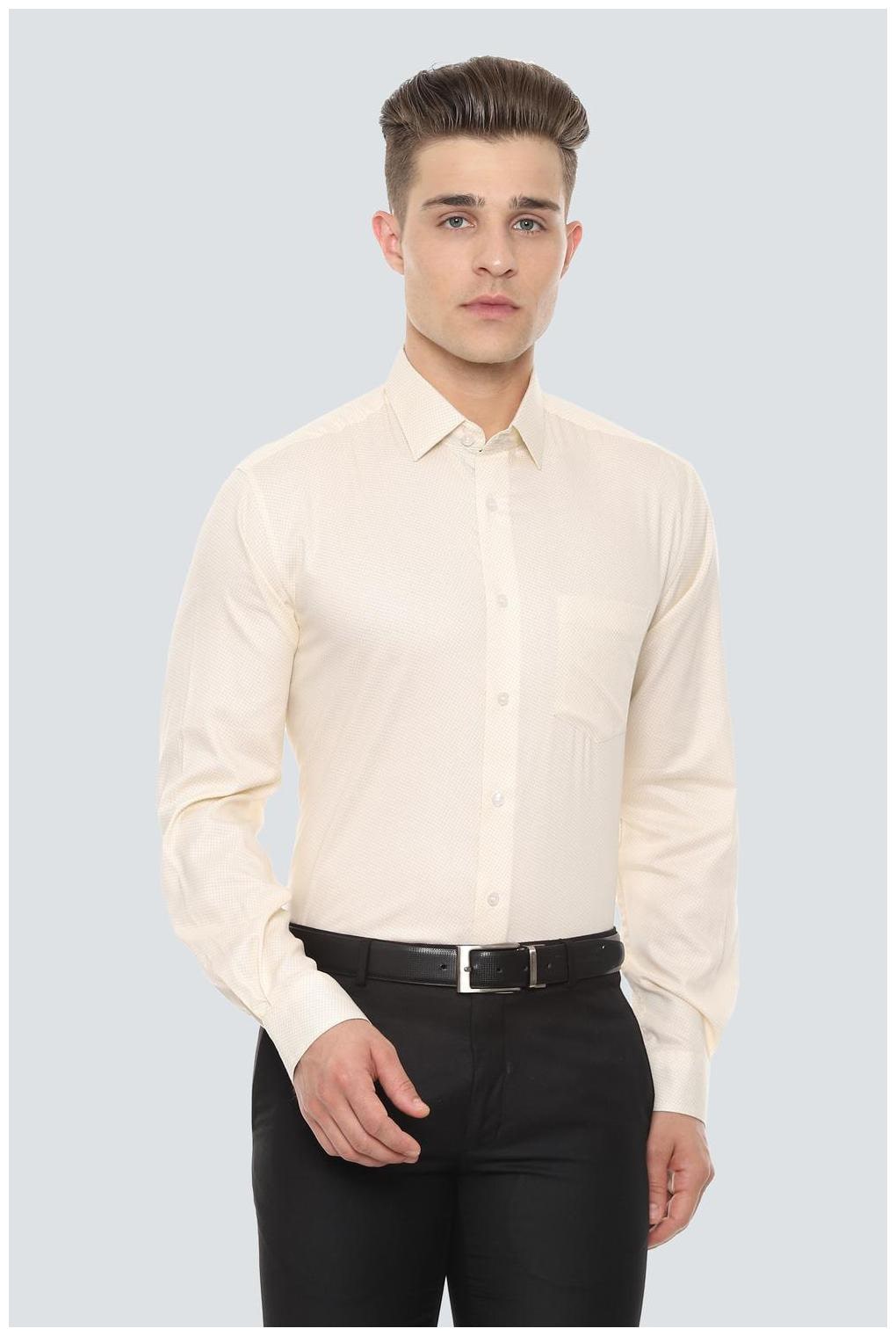 

Louis Philippe Men Slim fit Formal Shirt - Beige