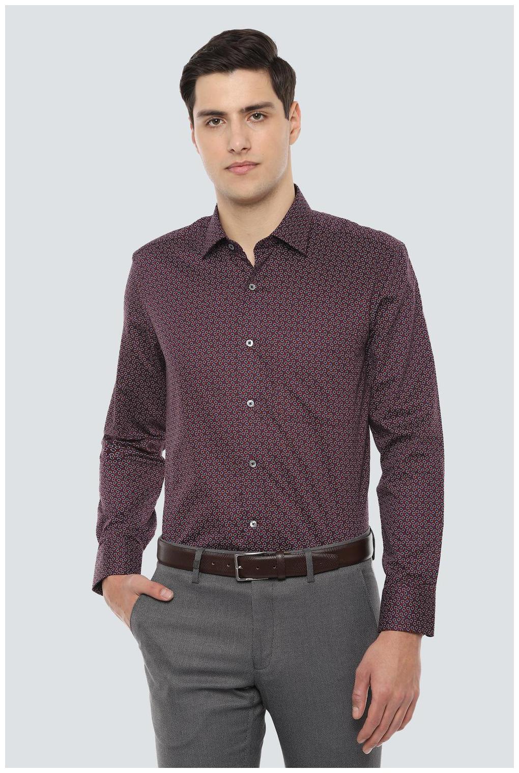 

Louis Philippe Men Slim fit Formal Shirt - Brown