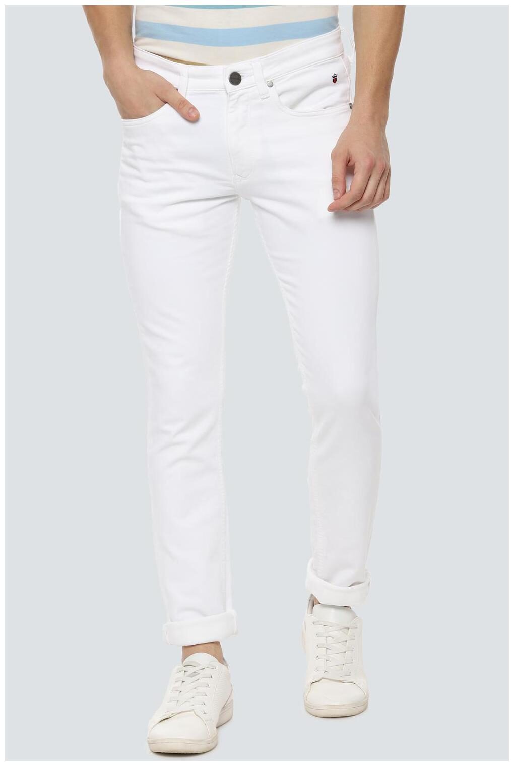 

Louis Philippe Men White Slim Fit Jeans