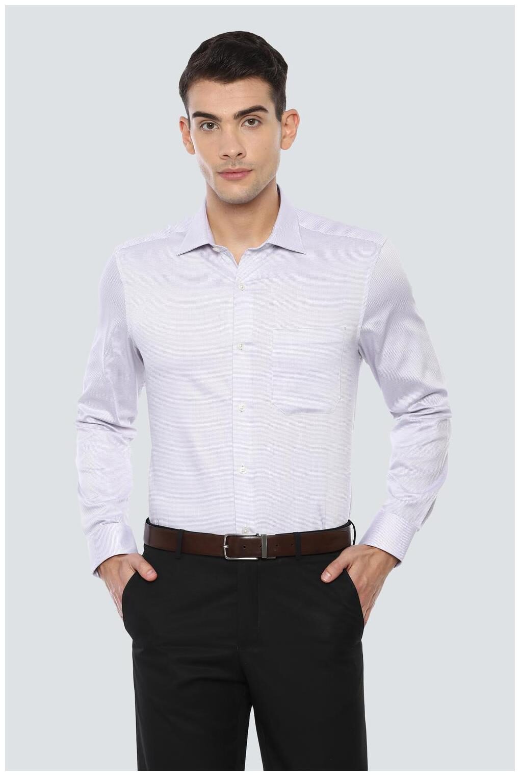 

Louis Philippe Men Regular fit Formal Shirt - Purple