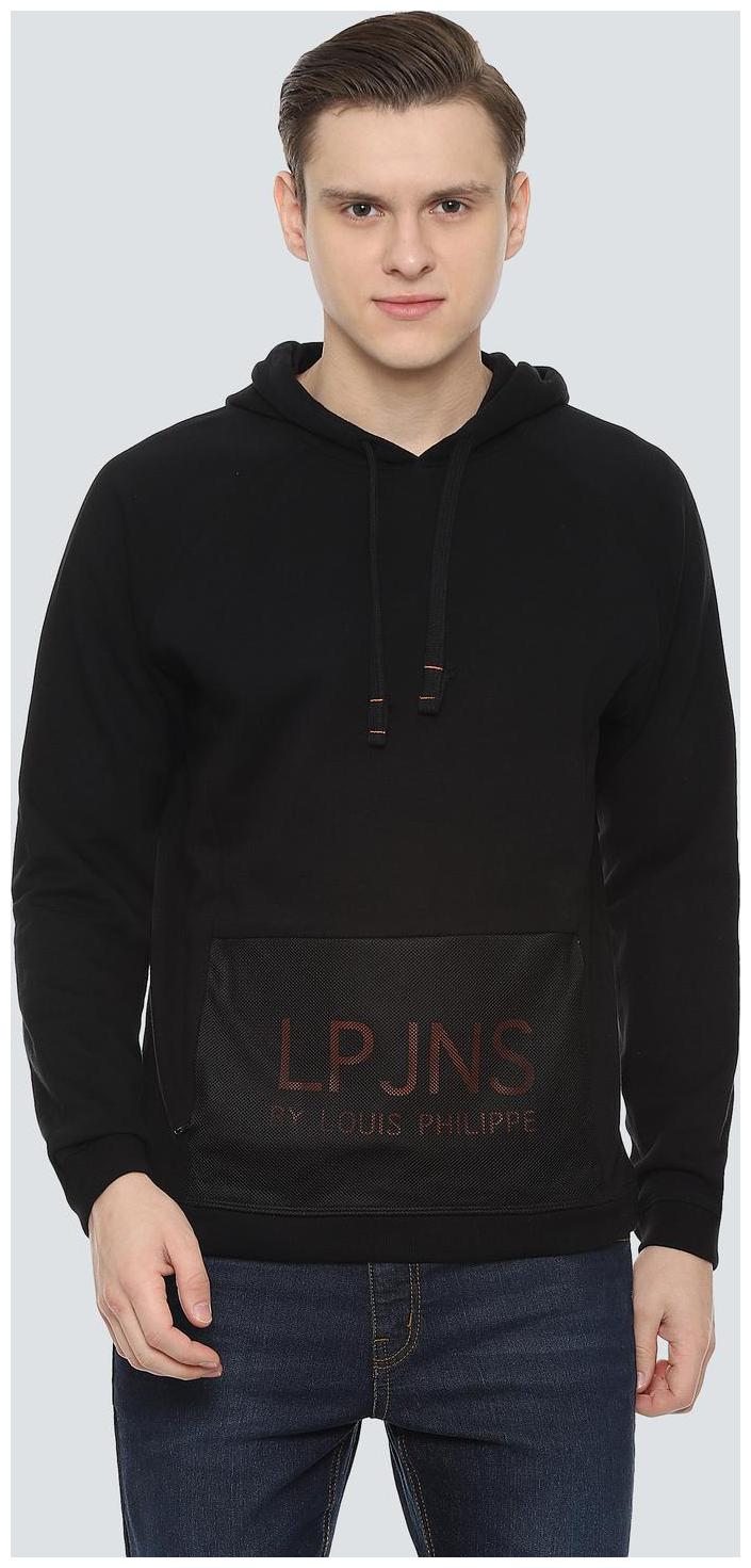 

Louis Philippe Men Black Hooded Hoodie