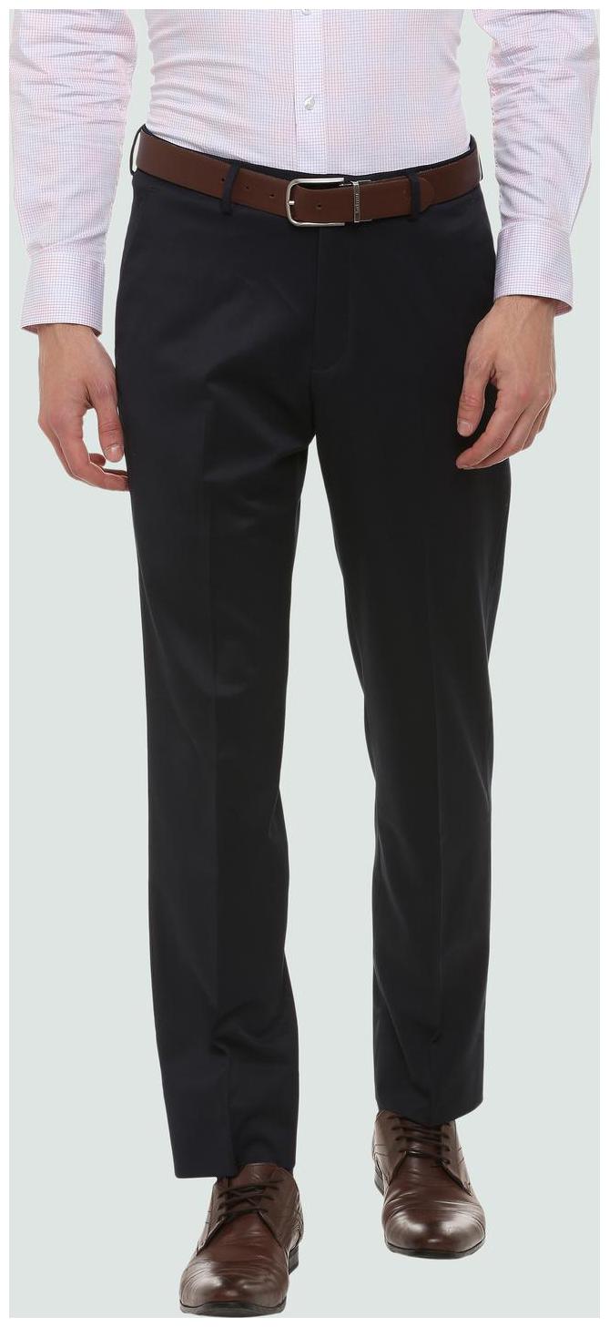 

Louis Philippe Men Solid Slim Fit Formal Trouser - Black