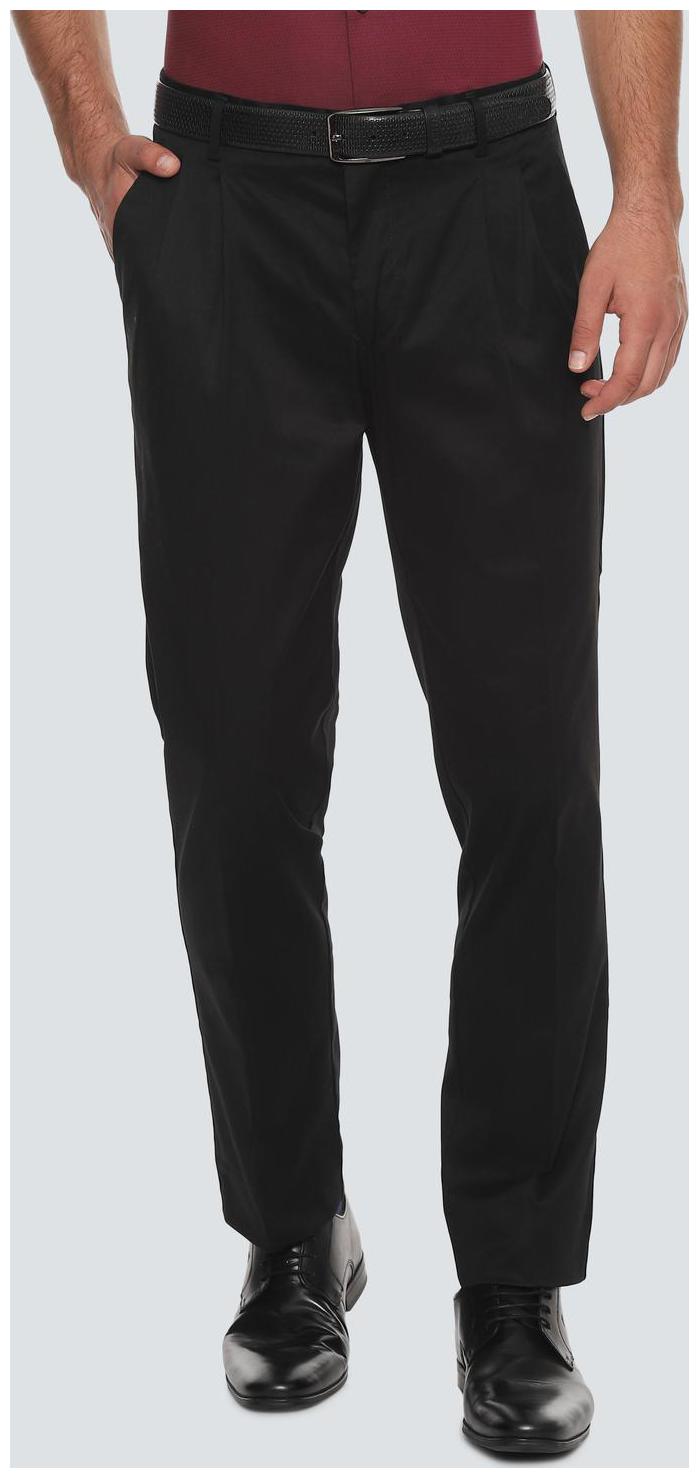 

Louis Philippe Men Solid Regular Fit Formal Trouser - Black