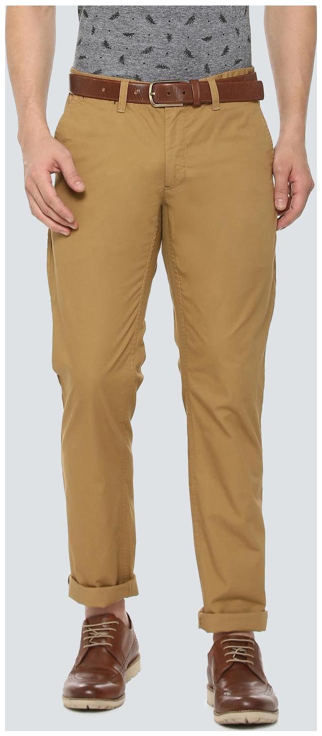 

Louis Philippe Men Brown Solid Regular fit Regular trousers