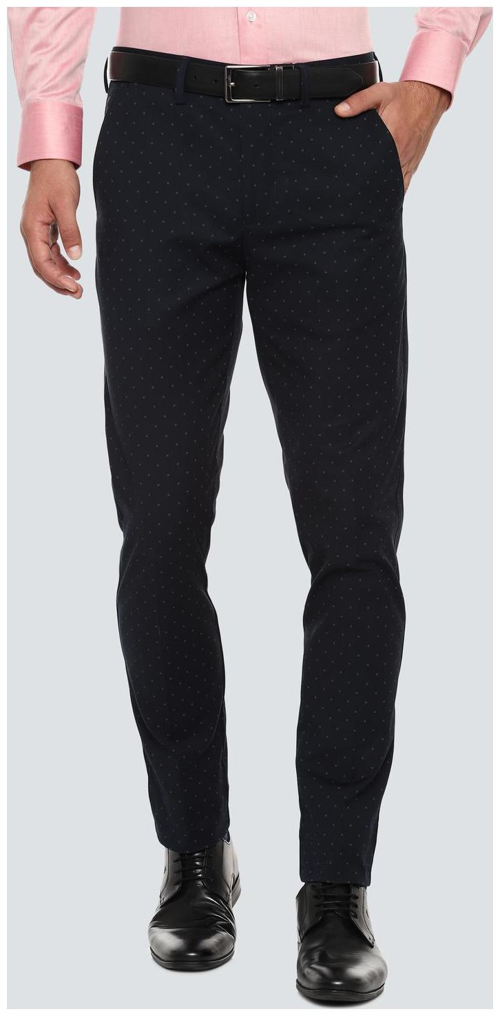 

Louis Philippe Men Solid Slim Fit Formal Trouser - Blue
