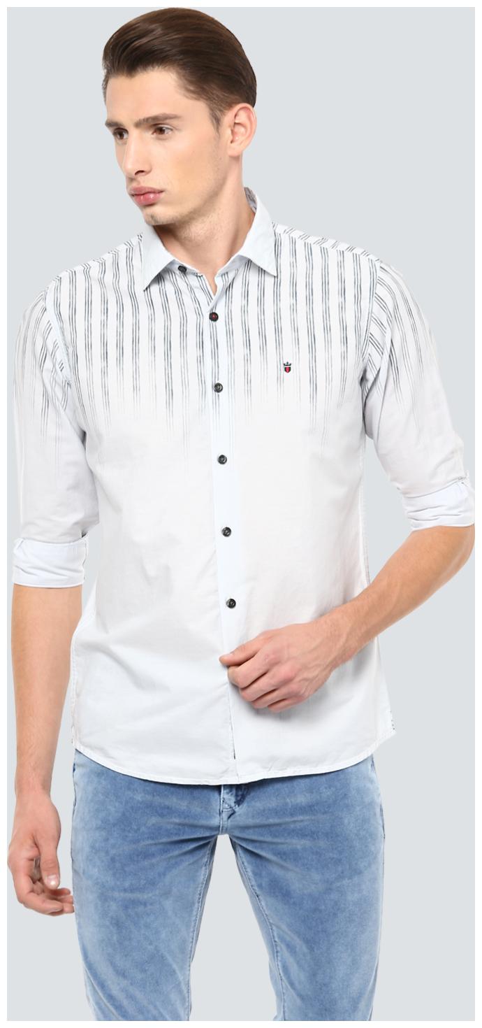 

Louis Philippe Men White Printed Slim Fit Casual Shirt
