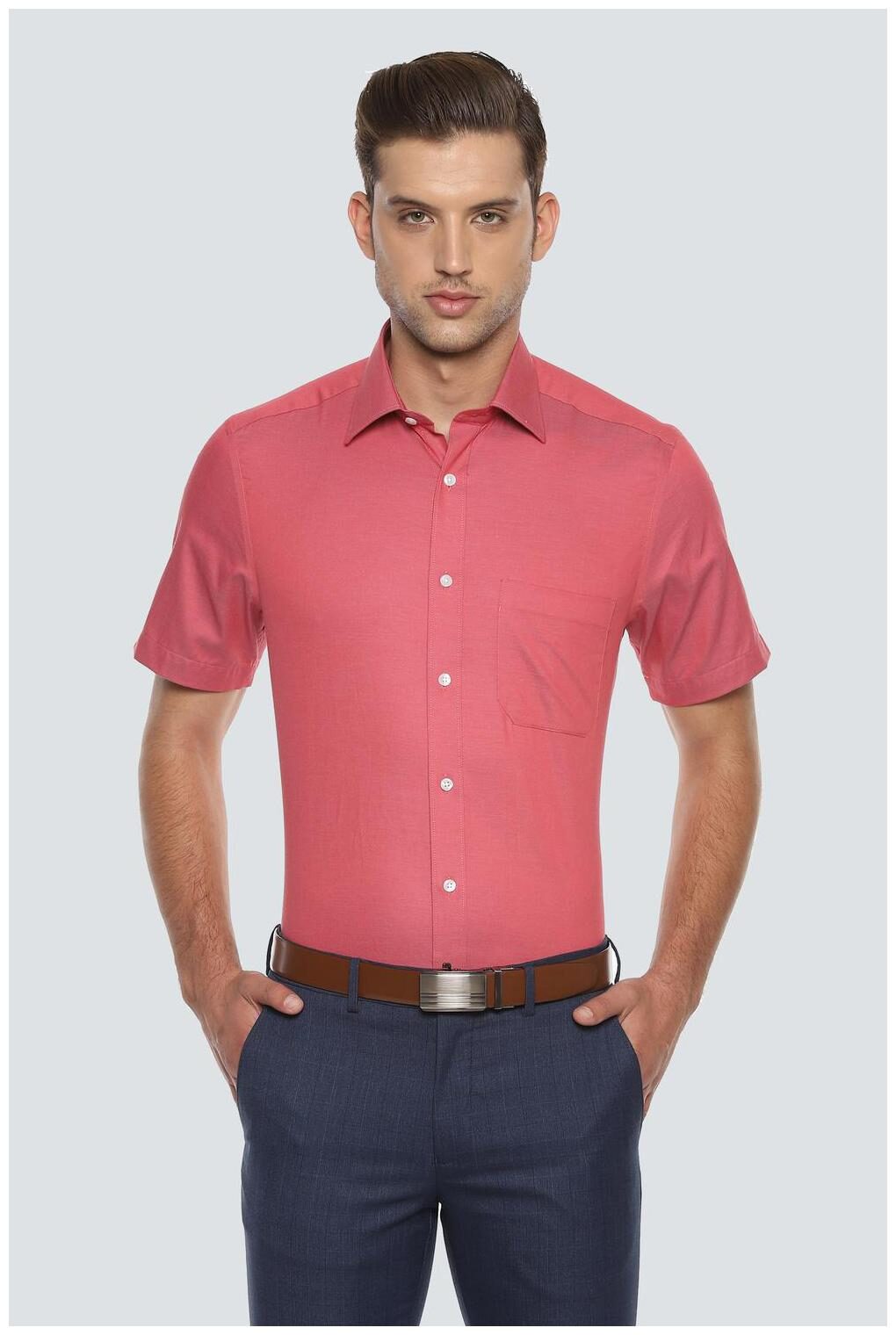 

Louis Philippe Men Regular fit Formal Shirt - Red