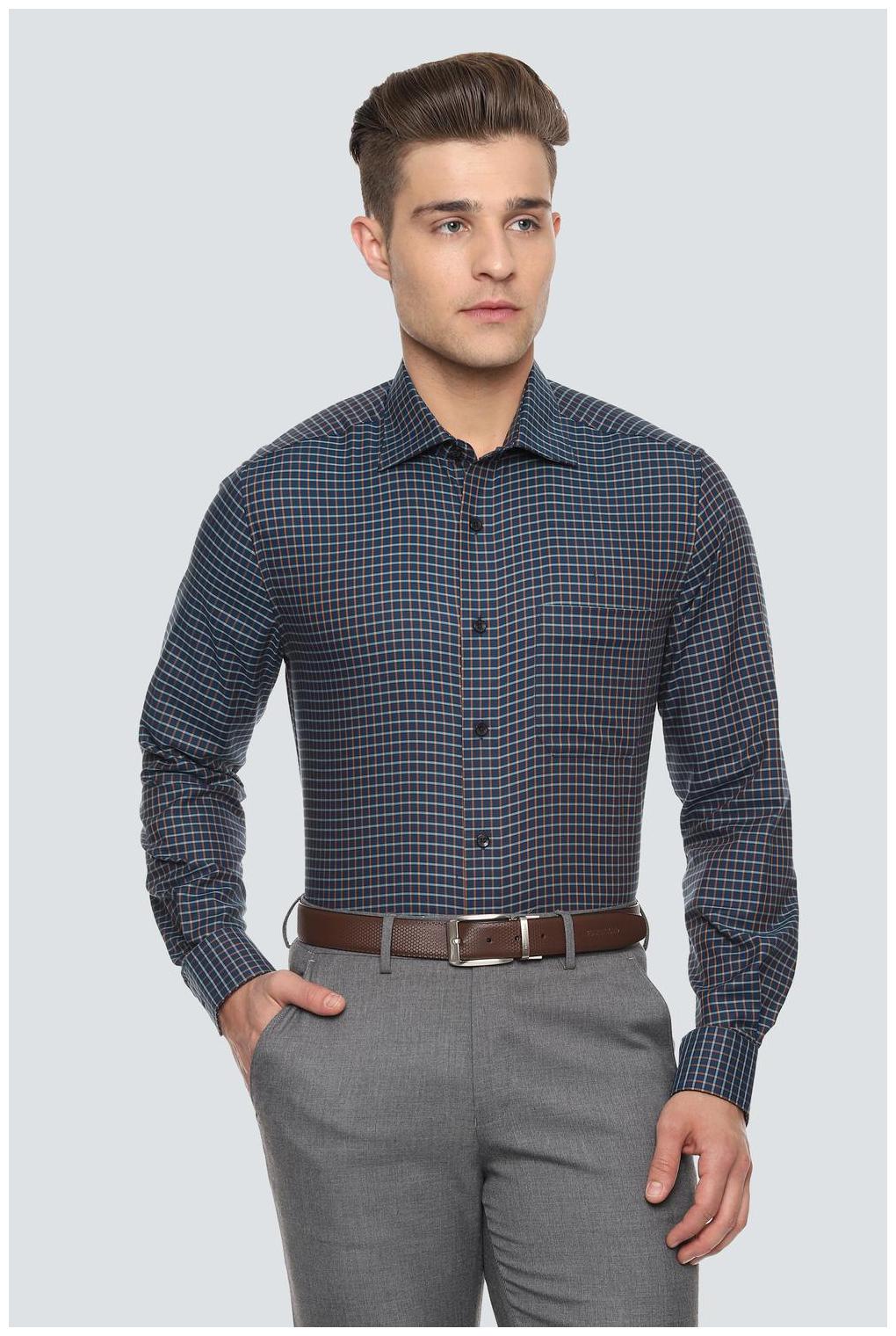 

Louis Philippe Men Regular fit Formal Shirt - Blue
