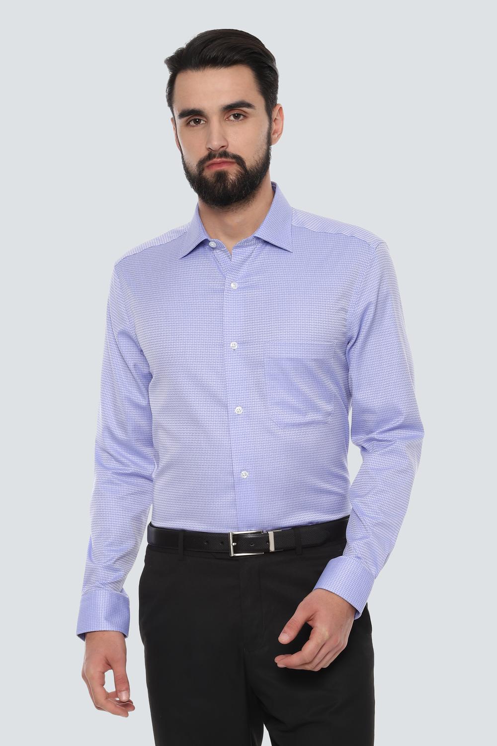 

Louis Philippe Men Regular fit Formal Shirt - Blue