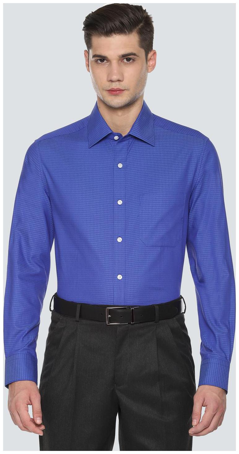

Louis Philippe Men Regular fit Formal Shirt - Blue