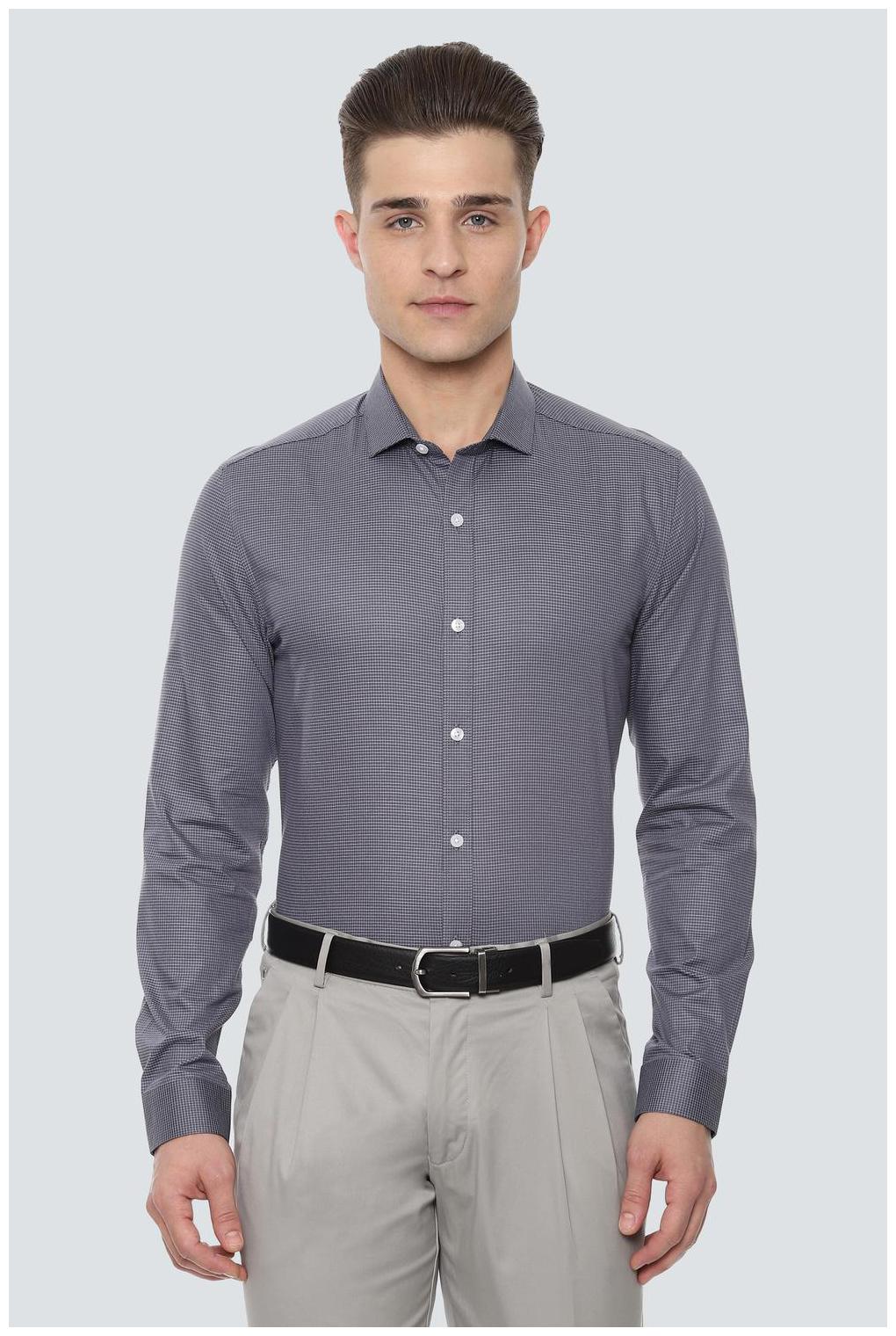 

Louis Philippe Men Super slim fit Formal Shirt - Grey