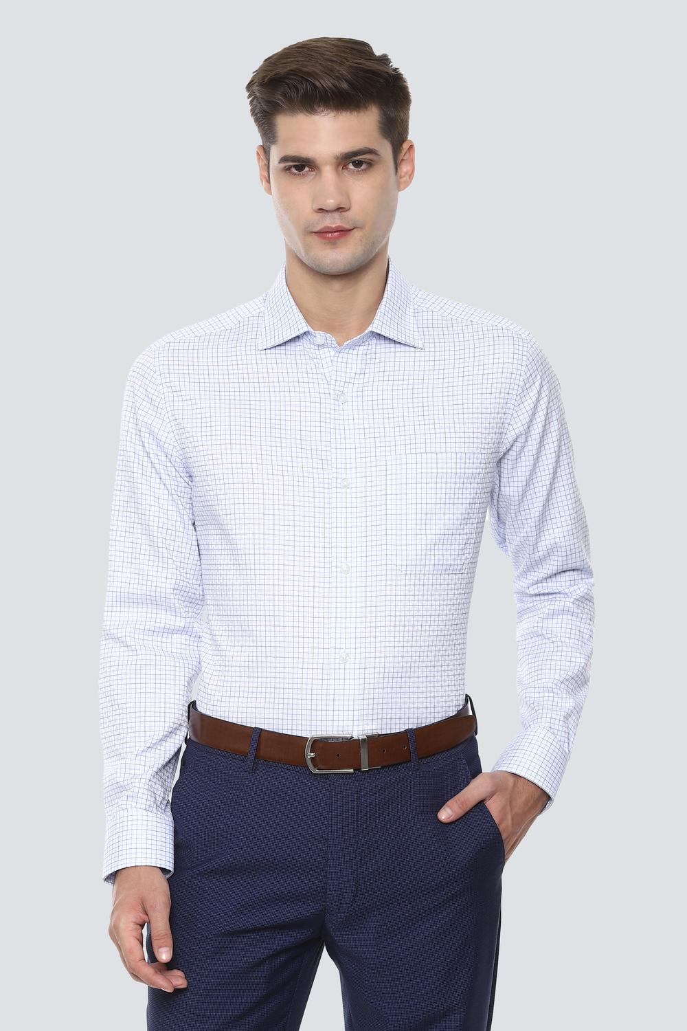 

Louis Philippe Men Regular fit Formal Shirt - Blue