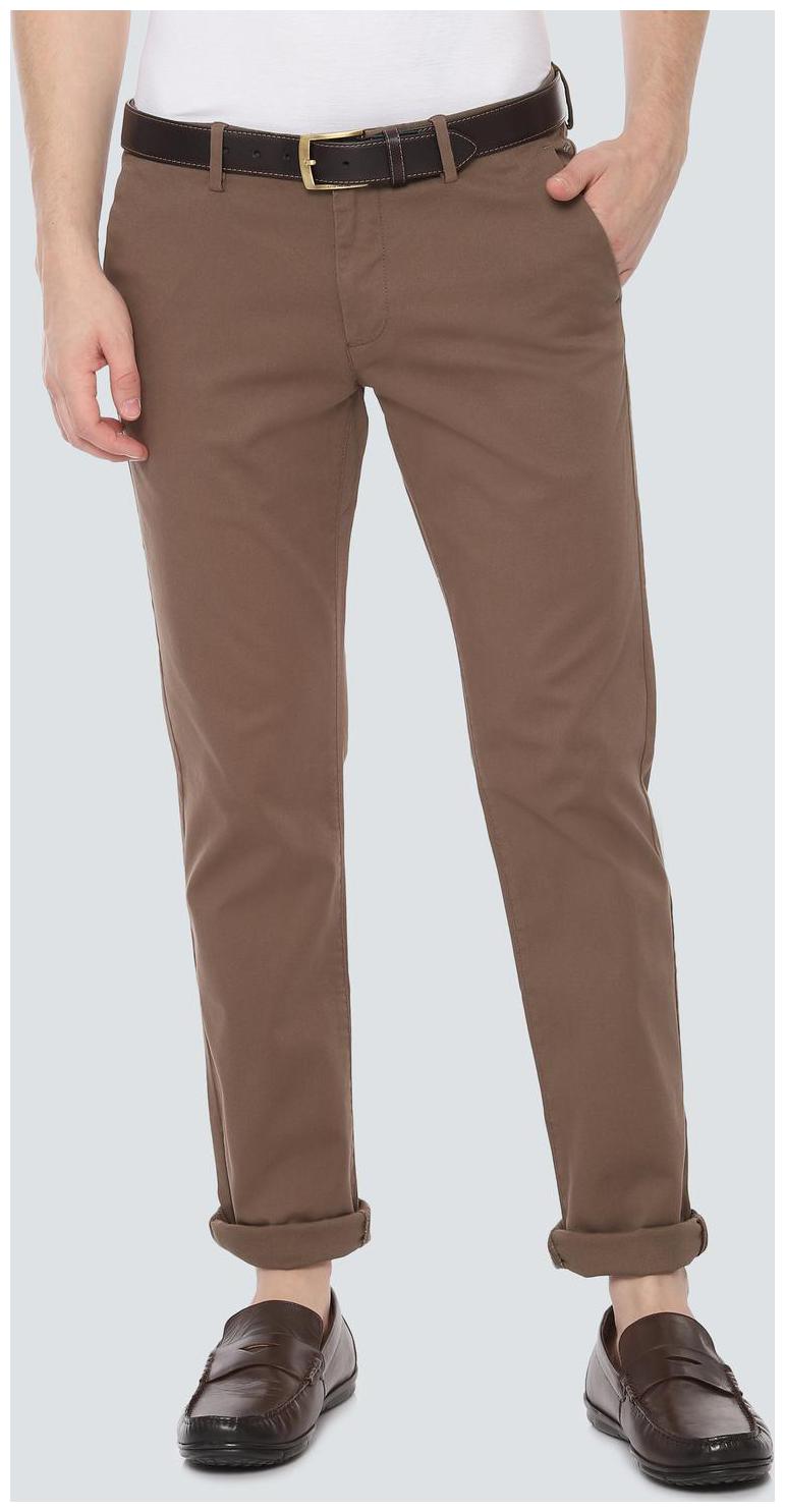 

Louis Philippe Men Brown Solid Slim fit Regular trousers