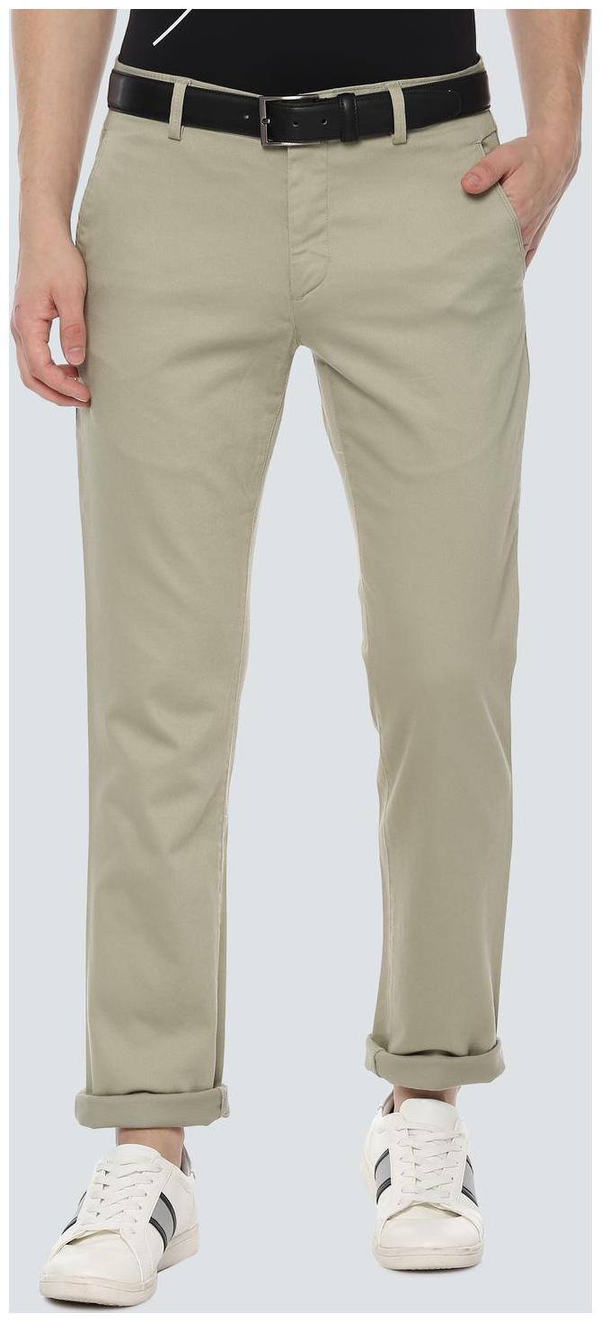 

Louis Philippe Men Beige Textured Slim fit Regular trousers
