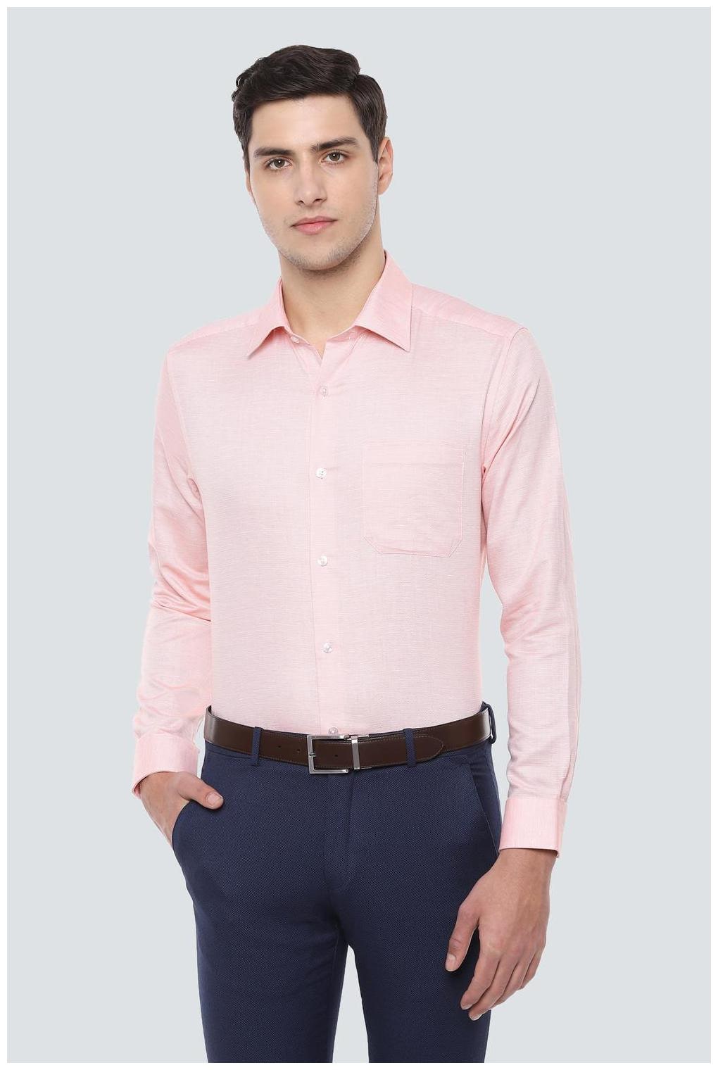 

Louis Philippe Men Regular fit Formal Shirt - Peach