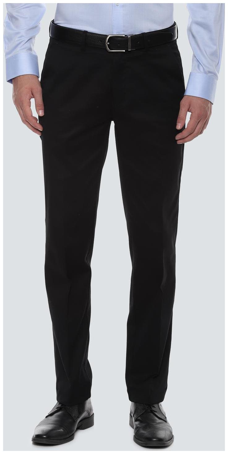 

Louis Philippe Men Textured Slim Fit Formal Trouser - Black