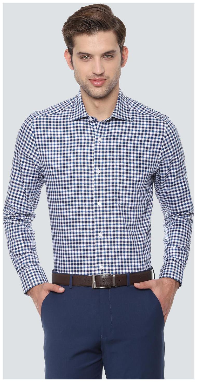 

Louis Philippe Men Regular fit Formal Shirt - Blue