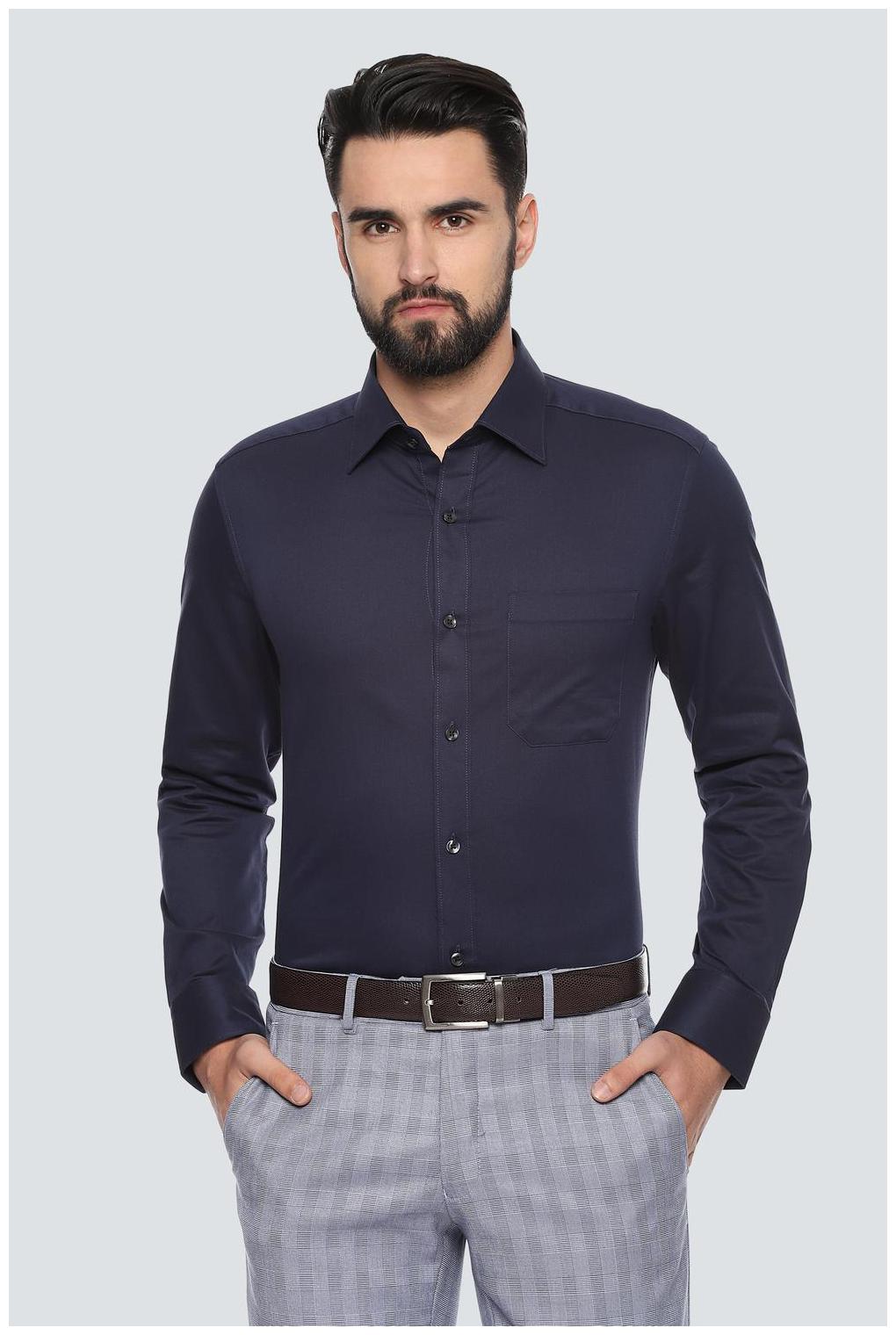 

Louis Philippe Men Regular fit Formal Shirt - Blue