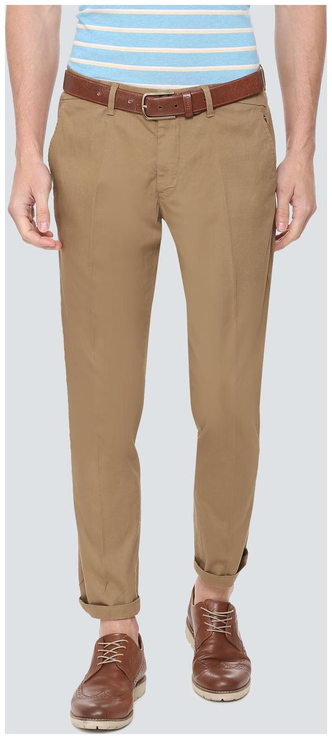 

Louis Philippe Men Brown Solid Slim fit Regular trousers