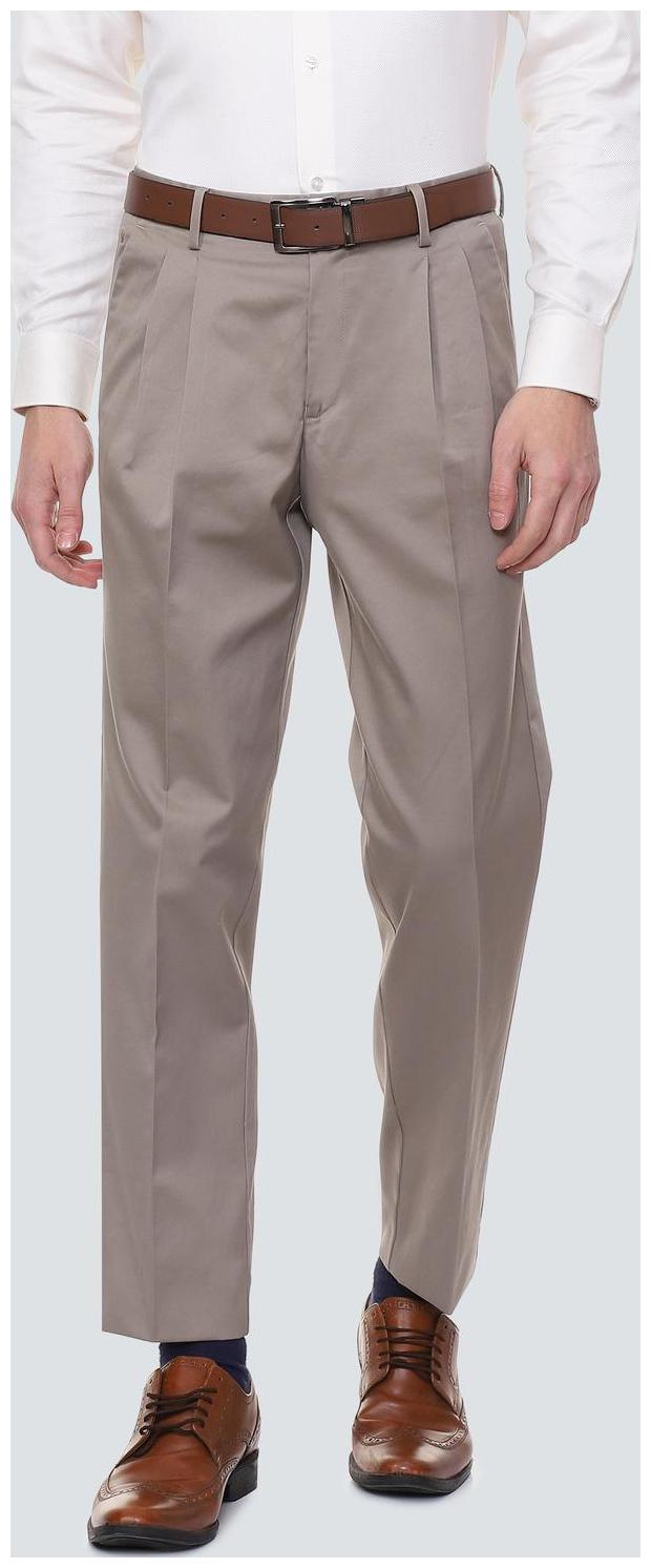 

Louis Philippe Men Solid Regular Fit Formal Trouser - Grey