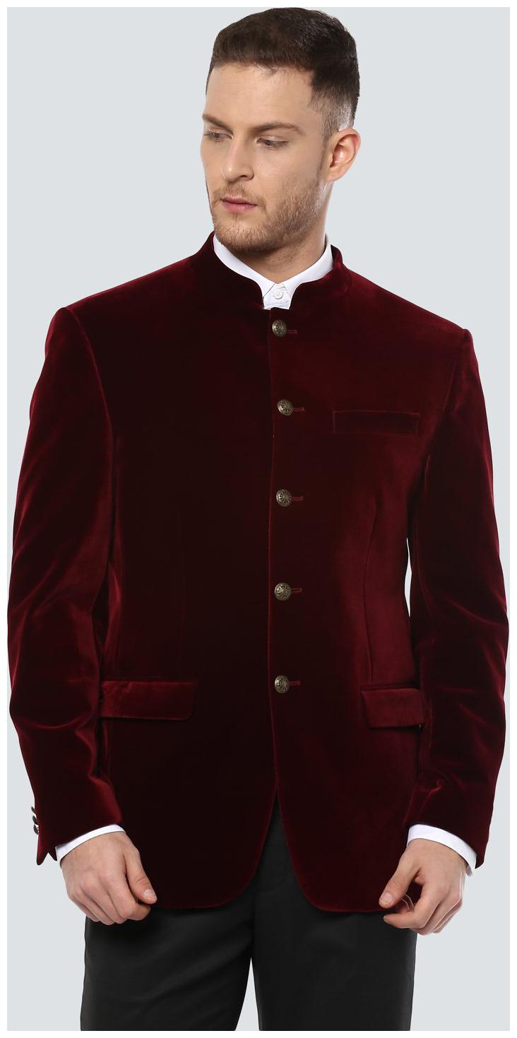 

Louis Philippe Men Maroon Solid Regular fit Single Breasted Blazer