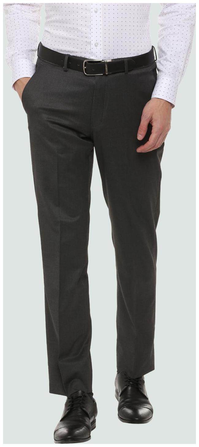 

Louis Philippe Men Solid Slim Fit Formal Trouser - Black