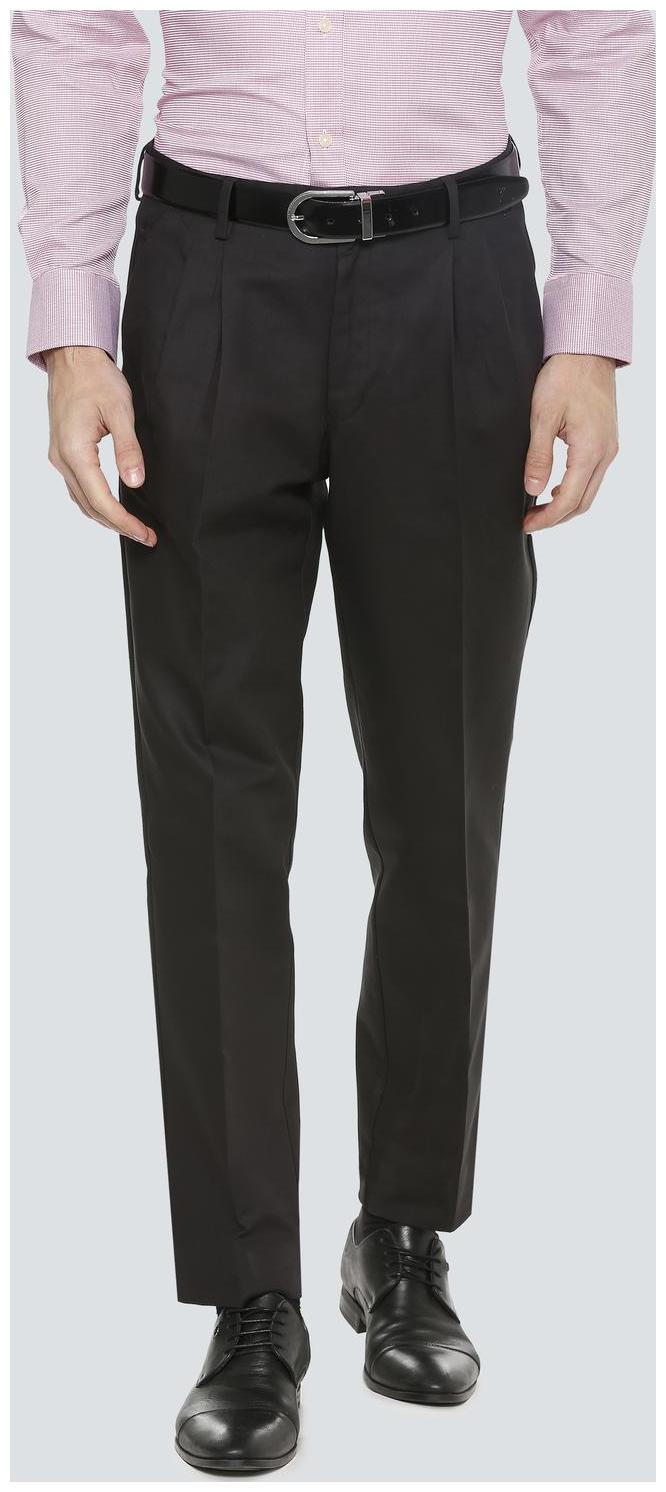 

Louis Philippe Men Solid Slim Fit Formal Trouser - Black