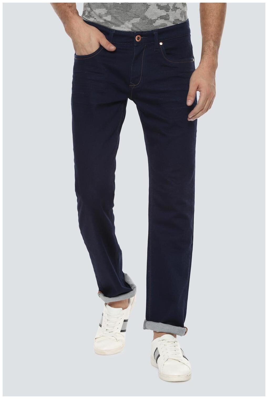 

Louis Philippe Men Navy Blue Slim Fit Jeans