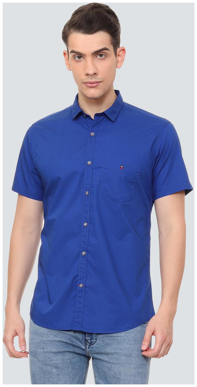 

Louis Philippe Men Blue Printed Slim Fit Casual Shirt