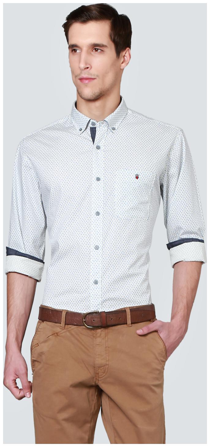 

Louis Philippe Men White Polka Dots Slim Fit Casual Shirt