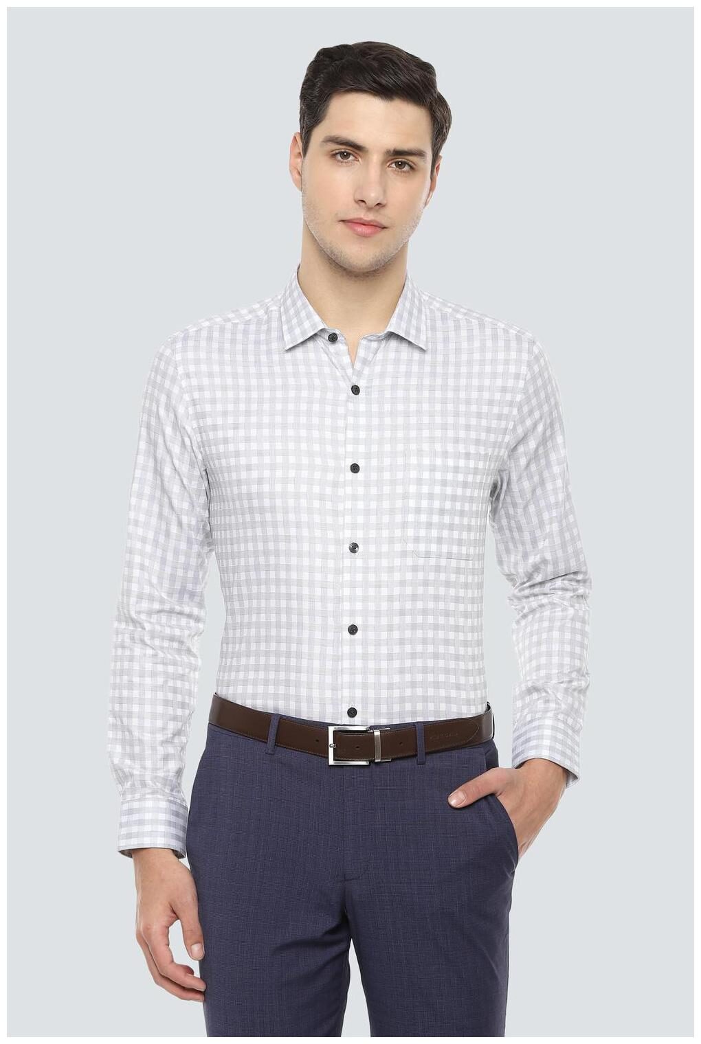 

Louis Philippe Men Super slim fit Formal Shirt - Grey